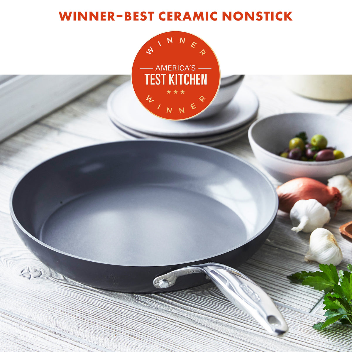 GreenPan Valencia Pro 12-Inch Ceramic Nonstick Frypan