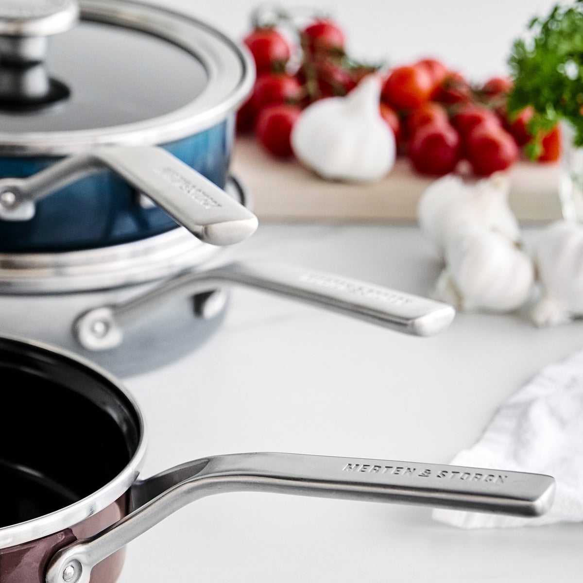 Merten & Storck Steel Core Enameled 2-Quart Sauté Pan with Lid – Chocolate Truffle
