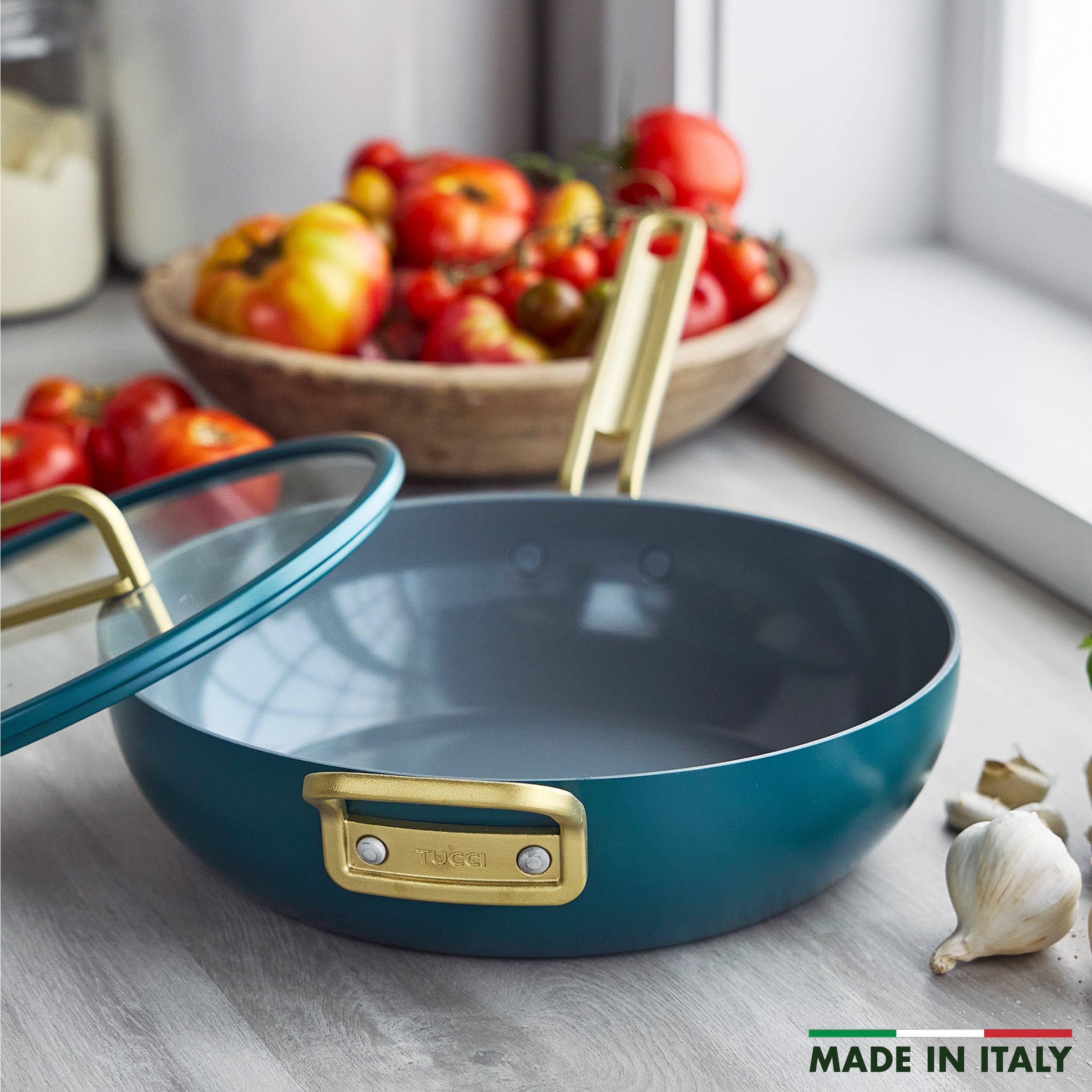 Stanley Tucci™ Ceramic Nonstick 4.5-Quart Stanley Pan Jr. – Venetian Teal