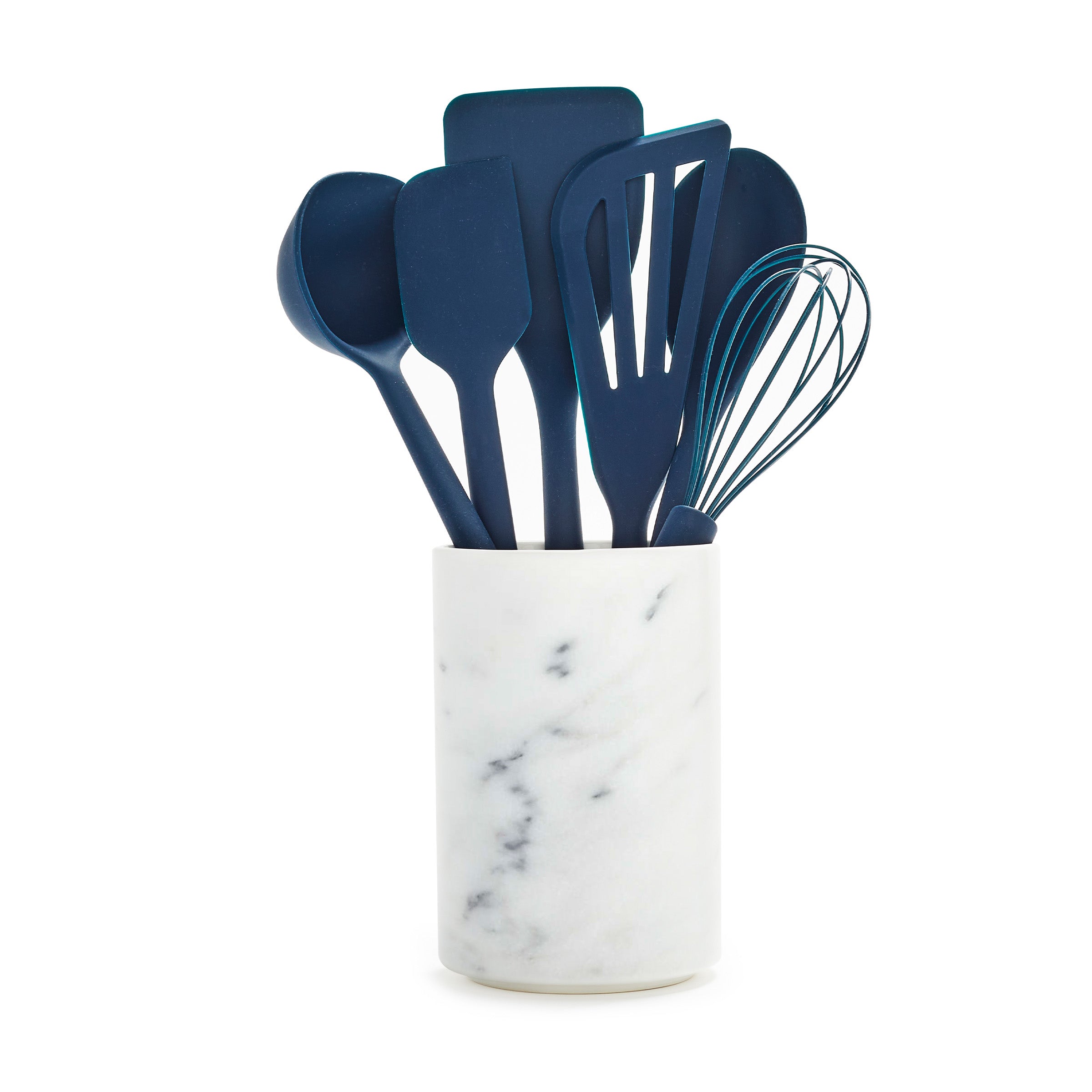 GreenPan Platinum Silicone 7-Piece Utensil & Crock Set - Navy