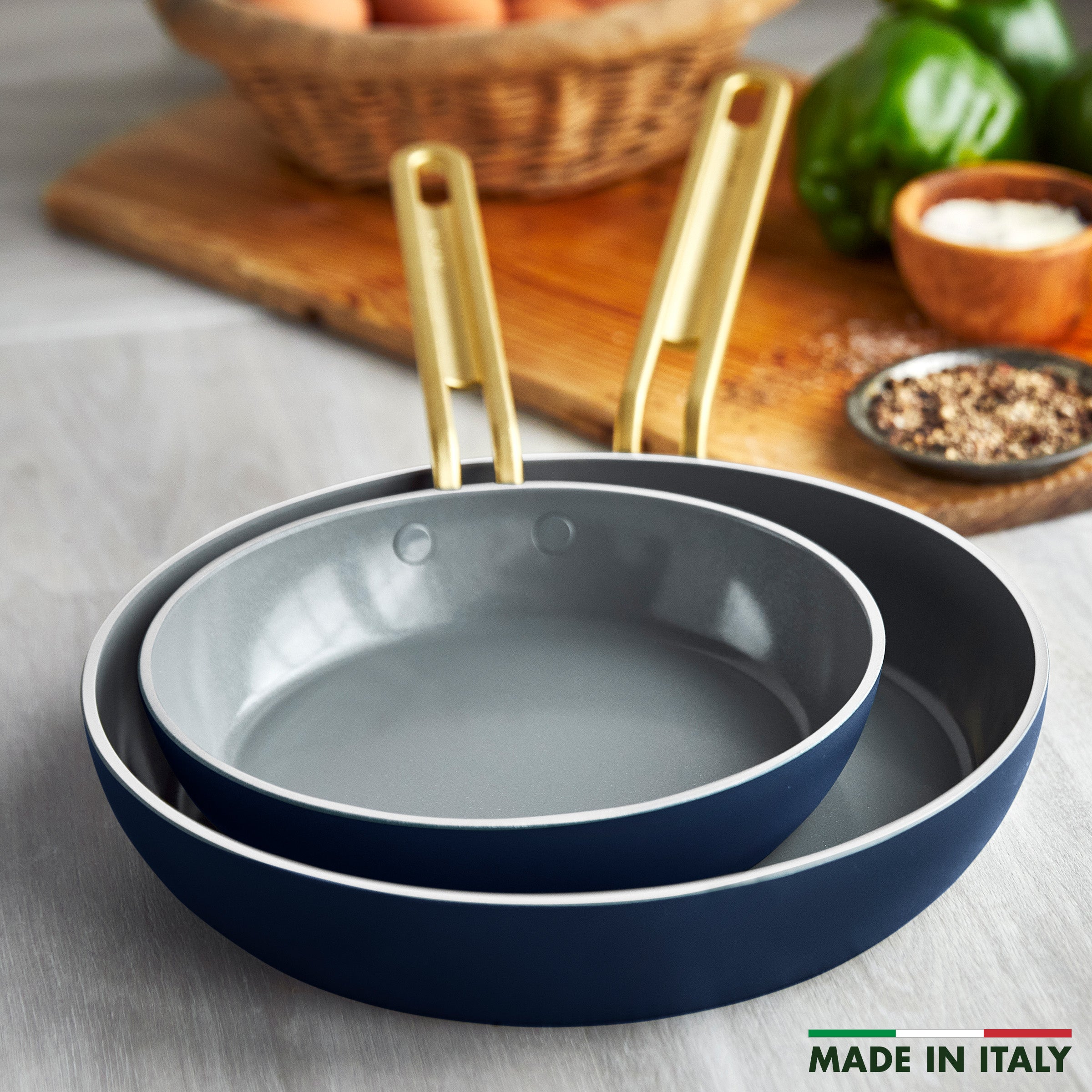 Stanley Tucci™ Ceramic Nonstick 6-Piece Cookware Set – Marino Blue