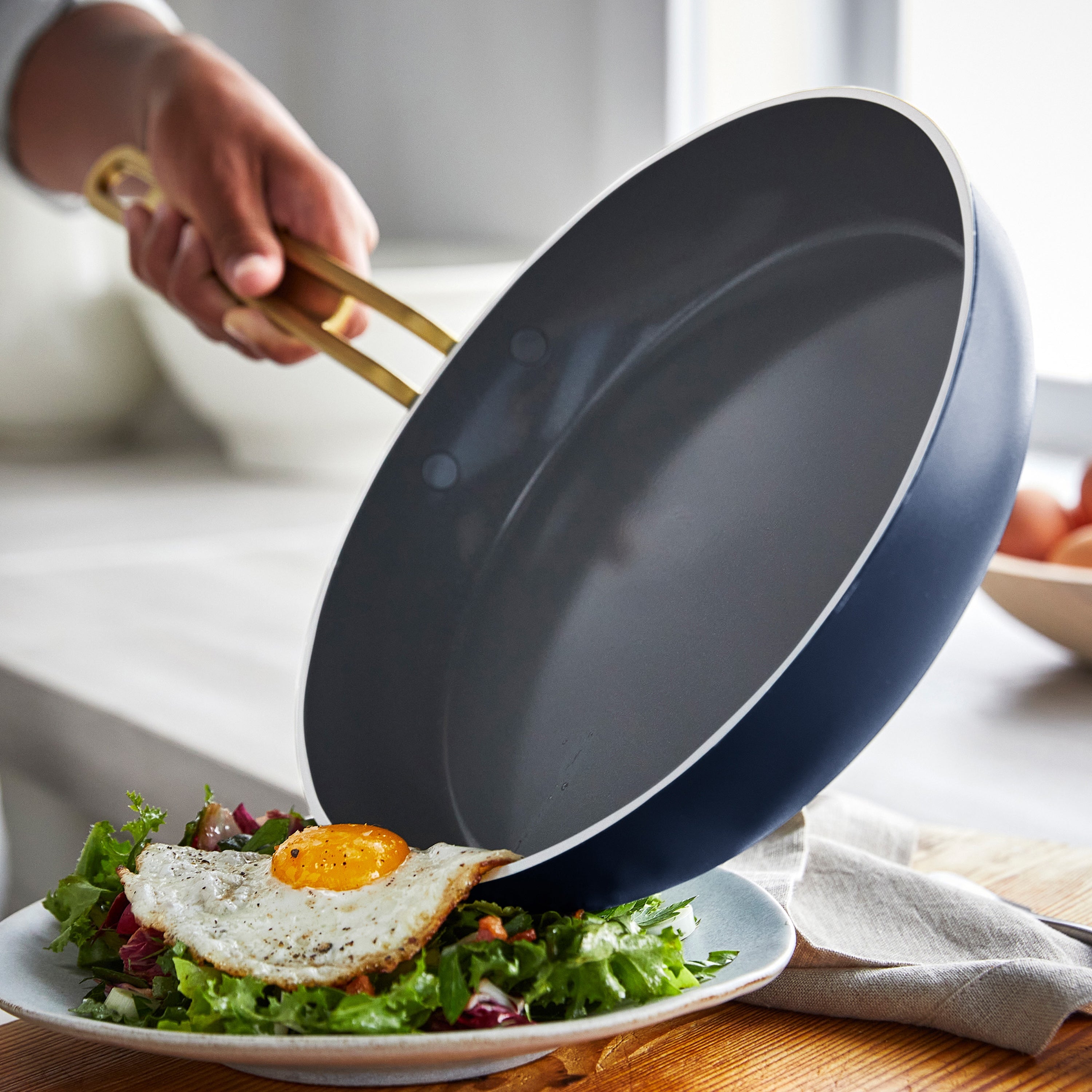 Stanley Tucci Ceramic Nonstick 3-Piece Mini Set in Marino Blue