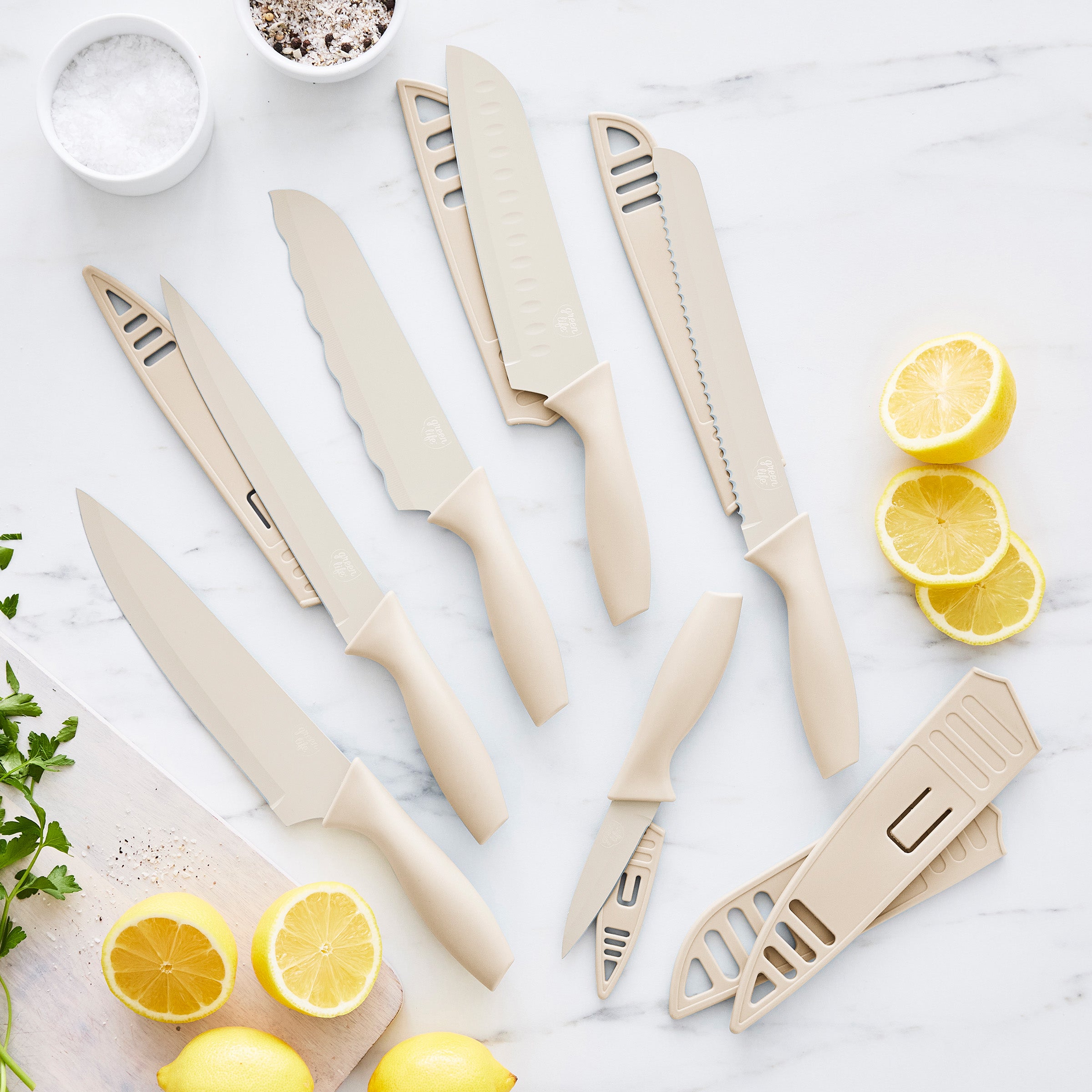 GreenLife 6-Piece Cutlery Set — Taupe