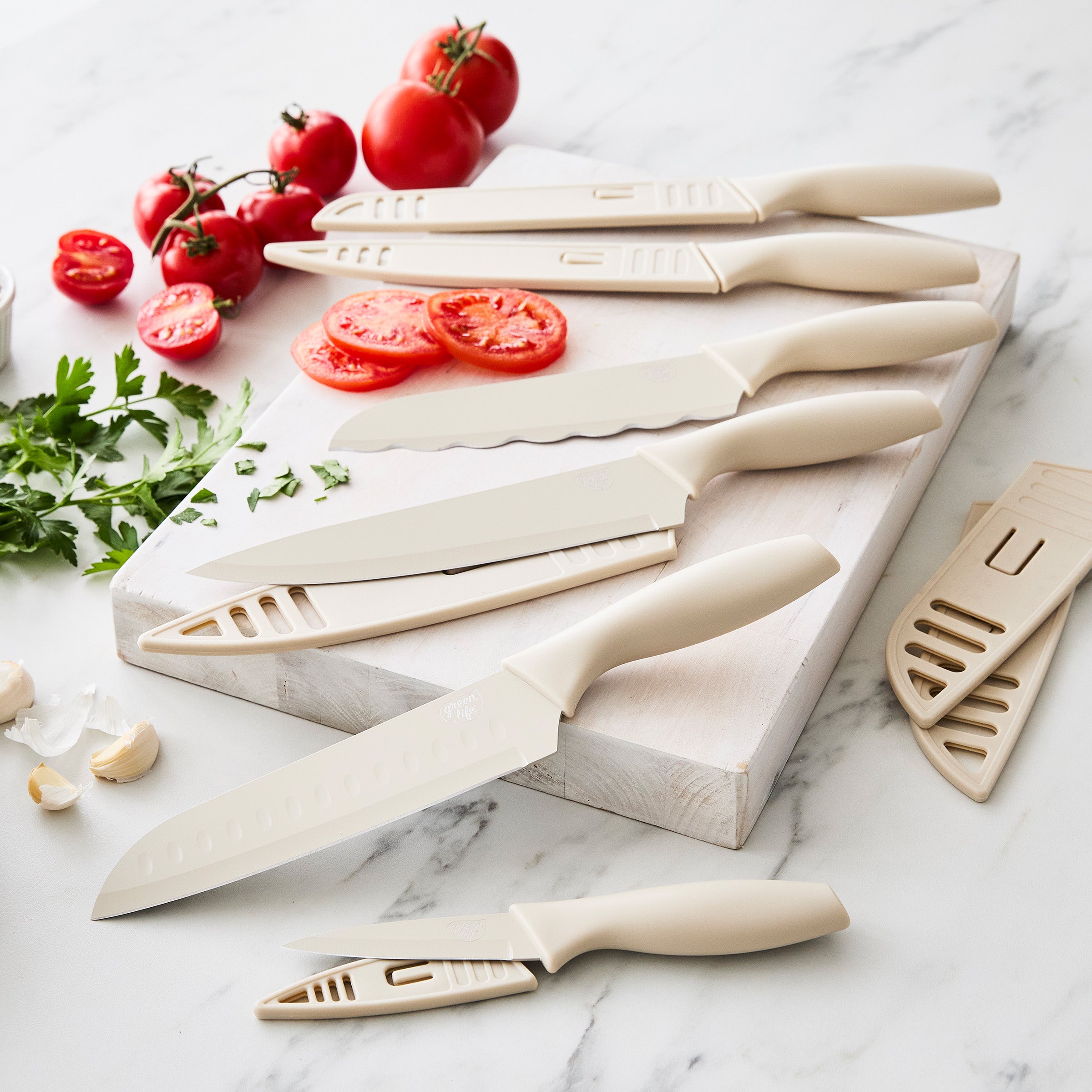 GreenLife 6-Piece Cutlery Set — Taupe