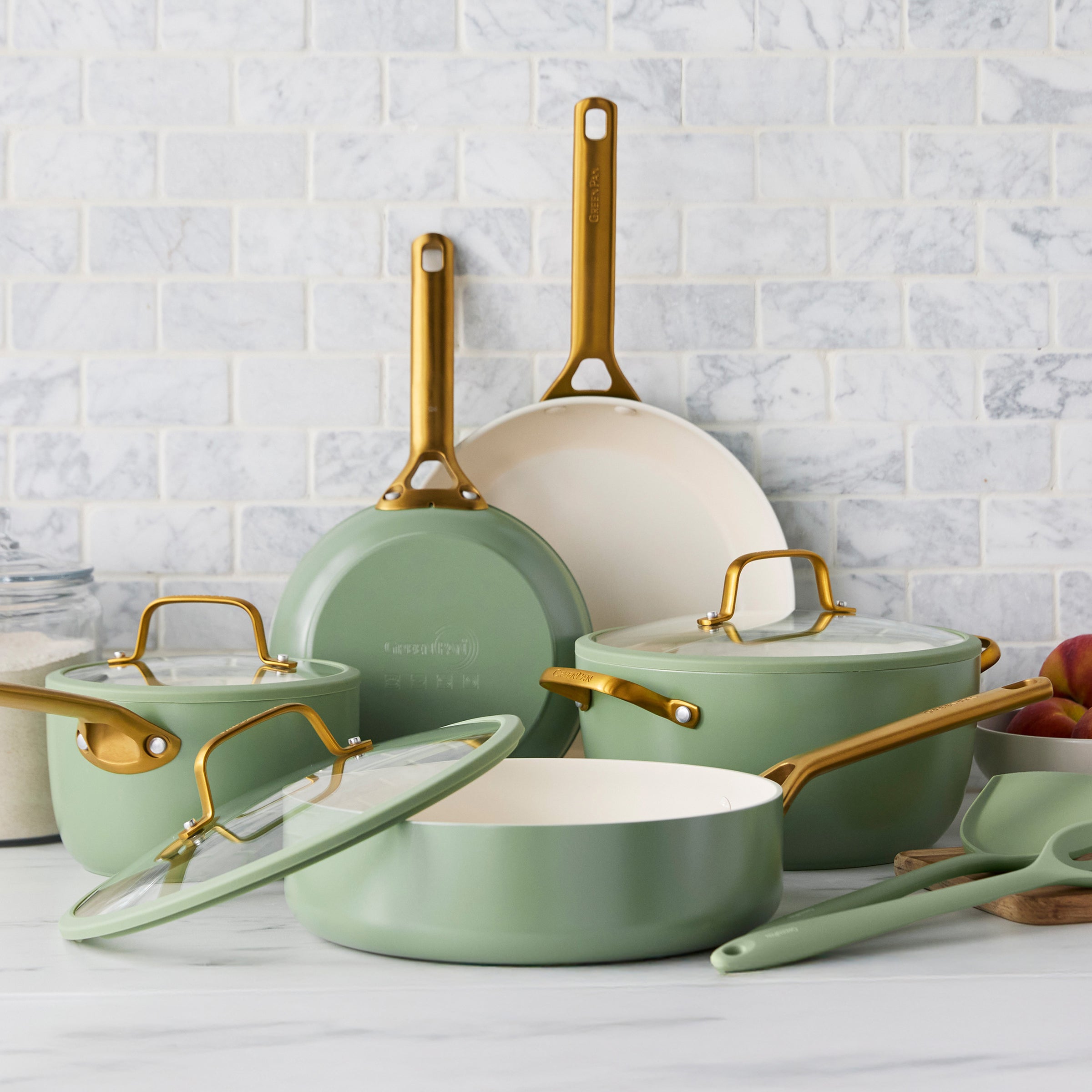 GreenPan Reserve Pro 18-Piece Cookware & Bakeware Set | Sage