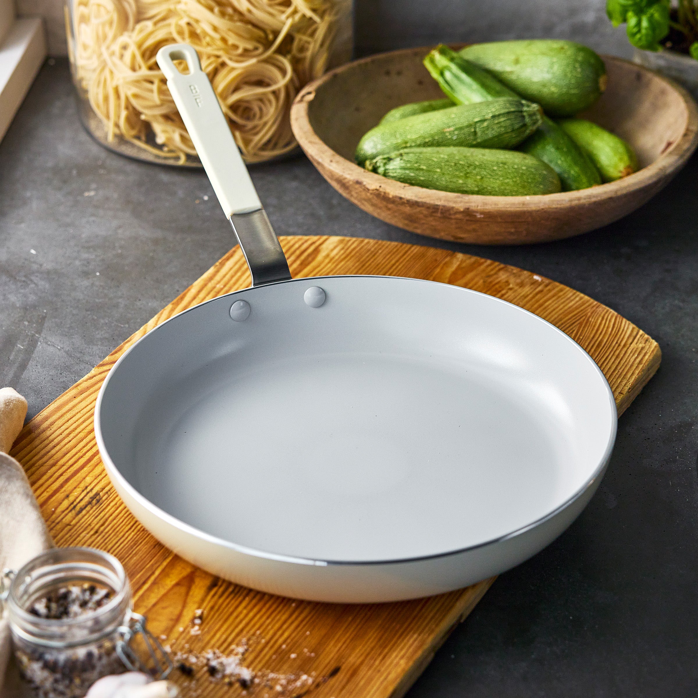 Bobby Flay by GreenPan Professional Ceramic Nonstick 12" Frypan in Cream
