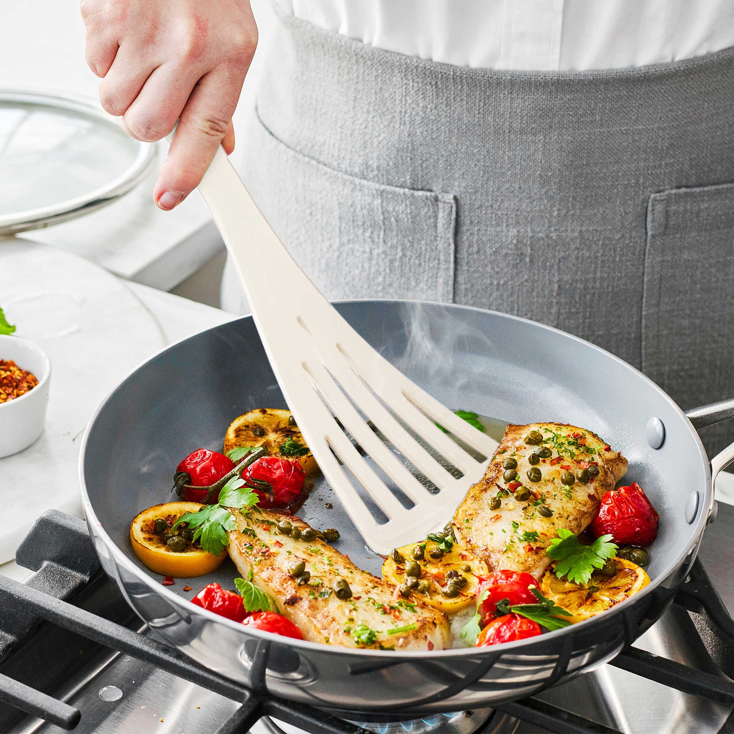 GreenPan Premiere Silicone 6-Piece Utensil Set | Bisque