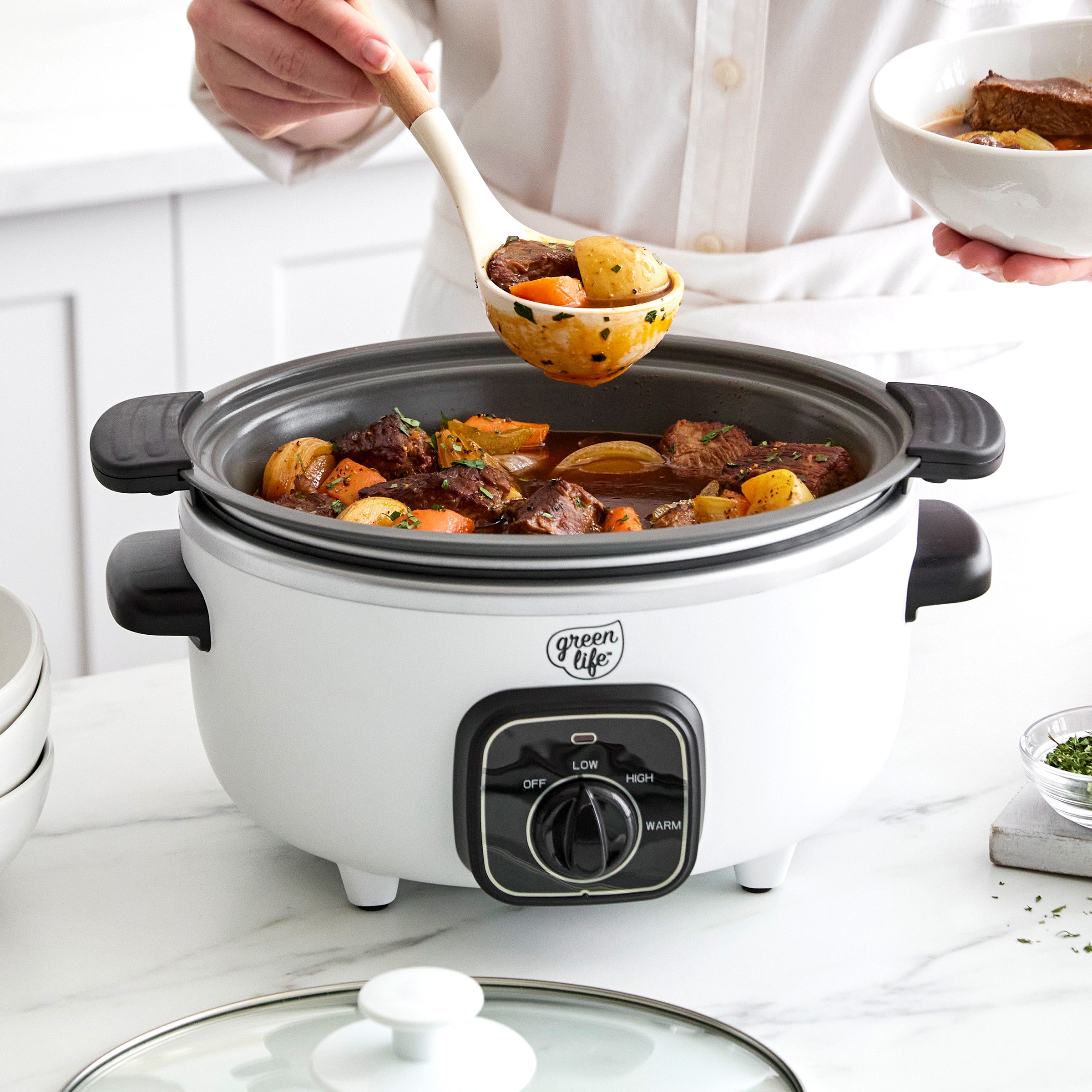 GreenLife Healthy 3.5-Quart Slow Cooker — White