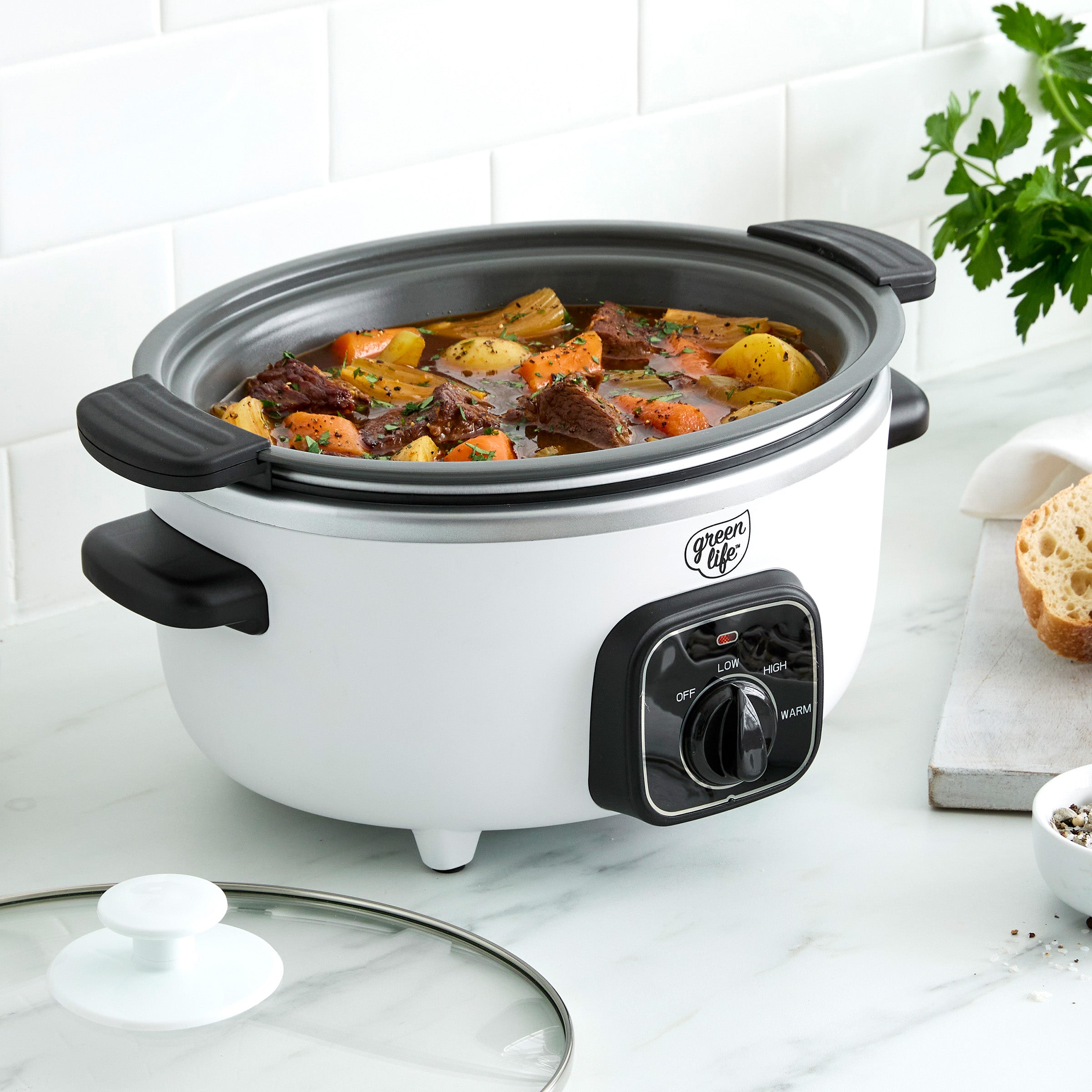 GreenLife Healthy 3.5-Quart Slow Cooker — White