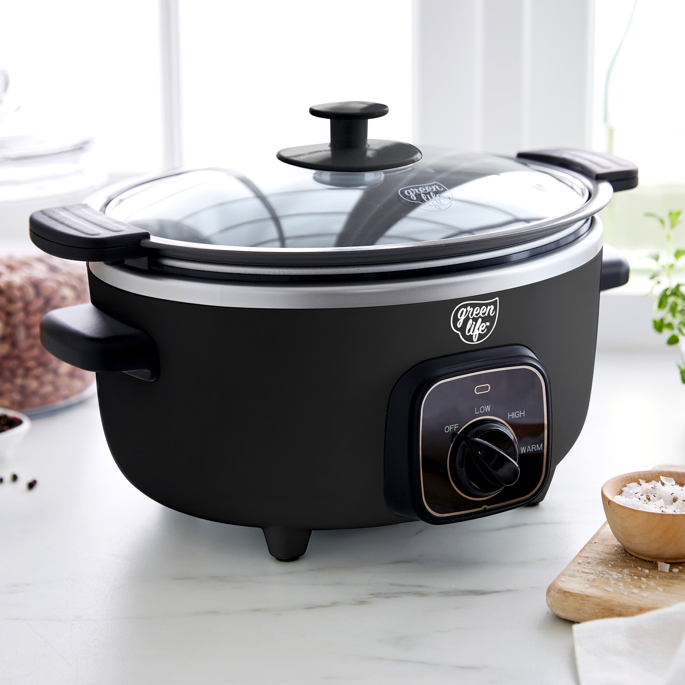 GreenLife Healthy 3.5-Quart Slow Cooker - Black