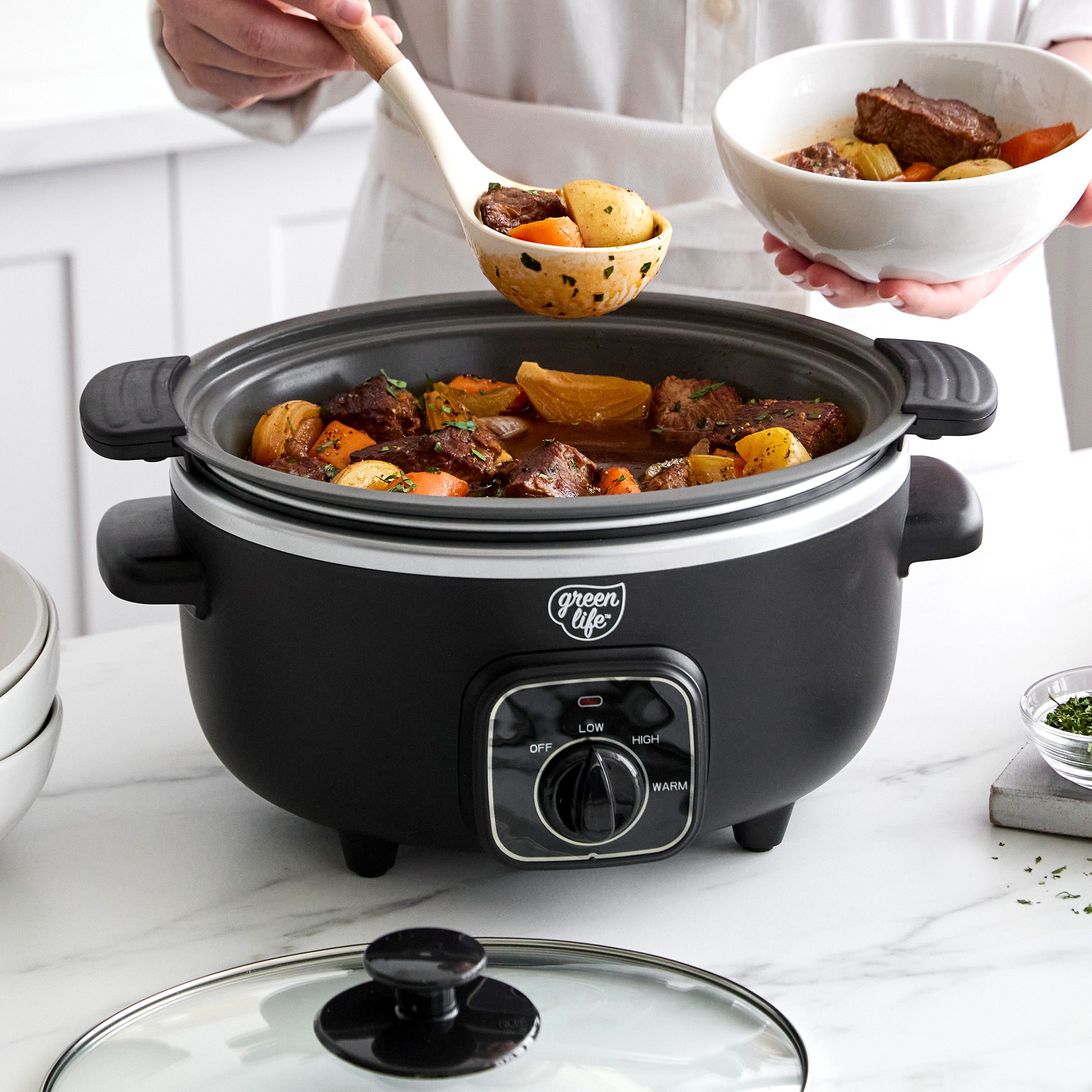 GreenLife Healthy 3.5-Quart Slow Cooker - Black
