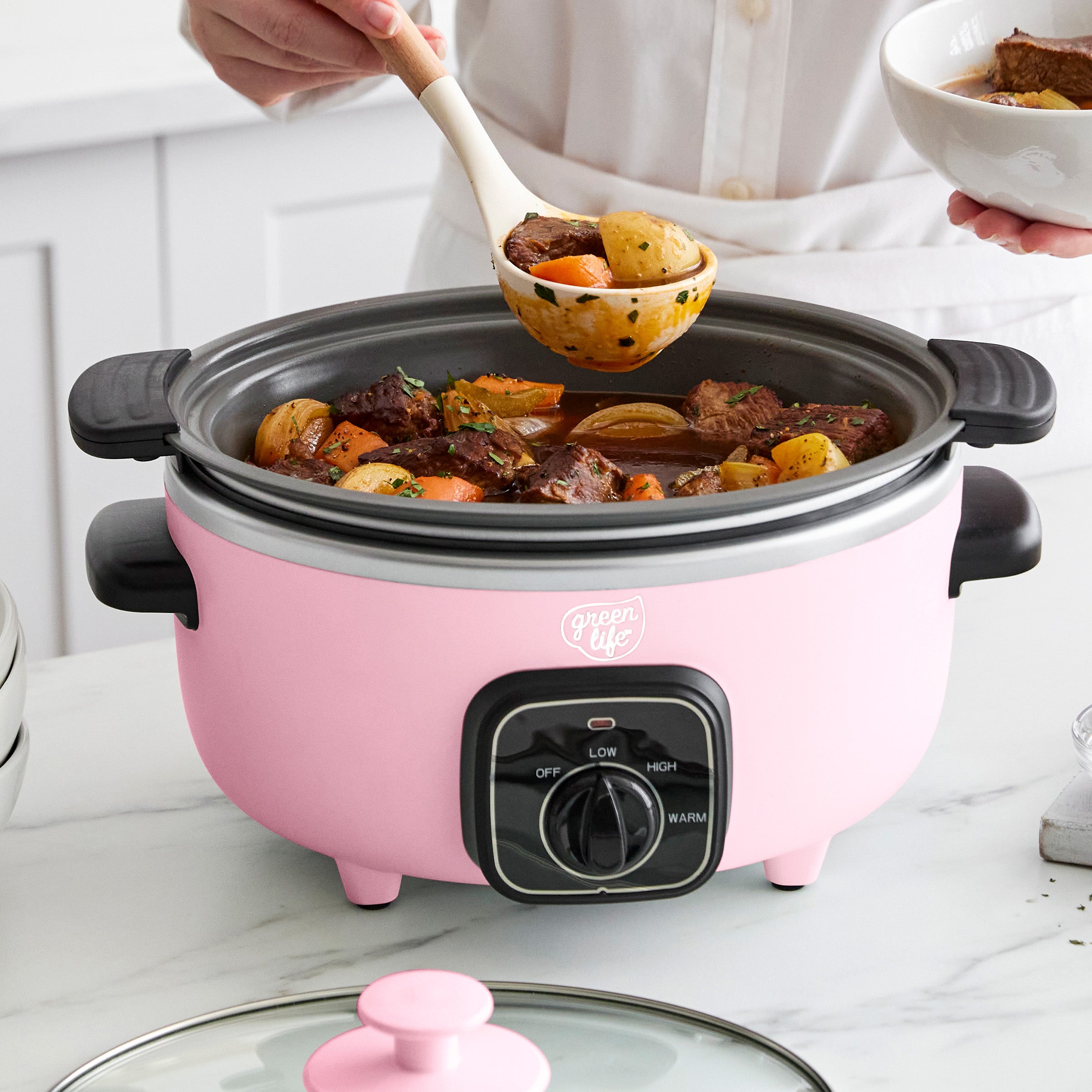 GreenLife Healthy 3.5-Quart Slow Cooker – Pink