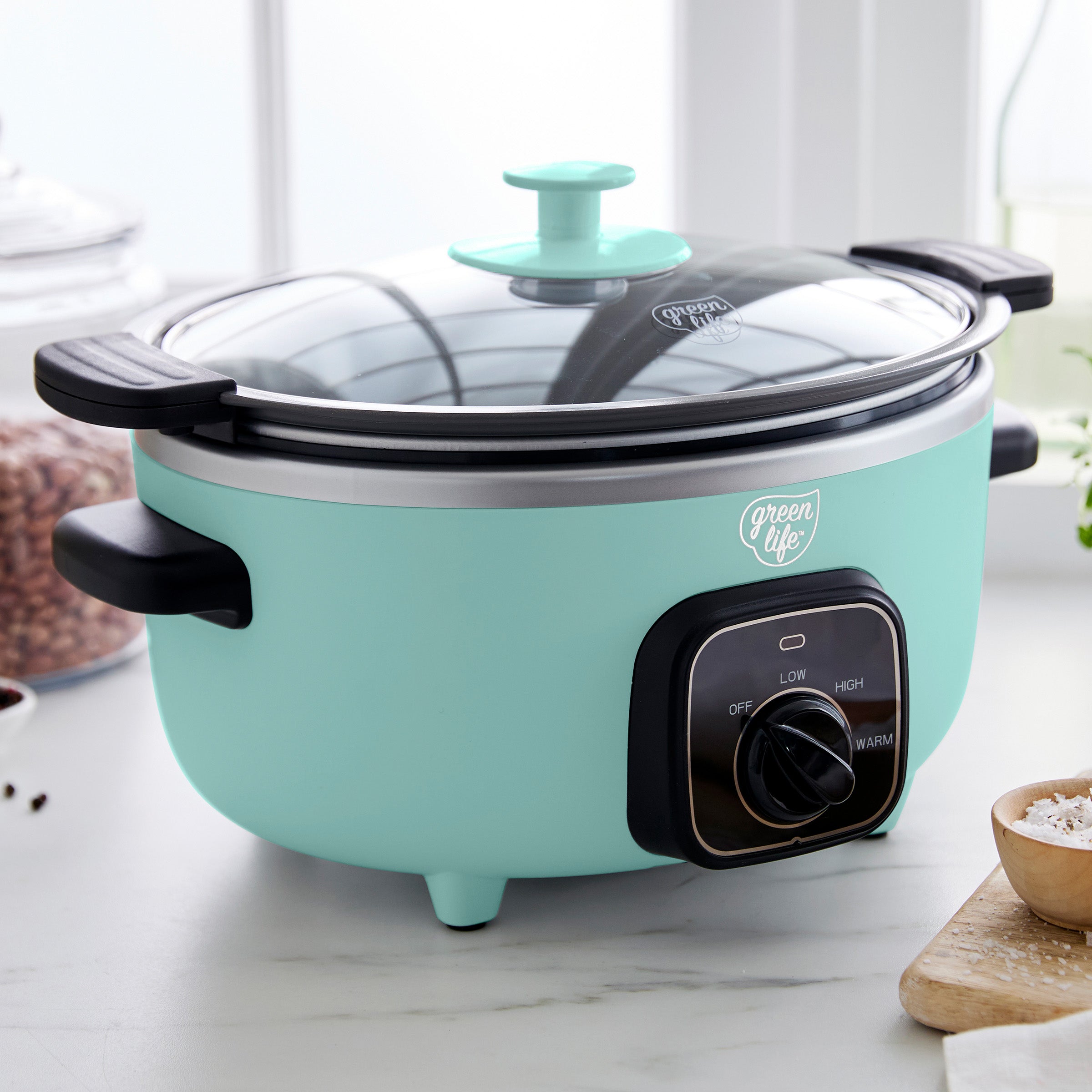 GreenLife Healthy 3.5-Quart Slow Cooker – Turquoise