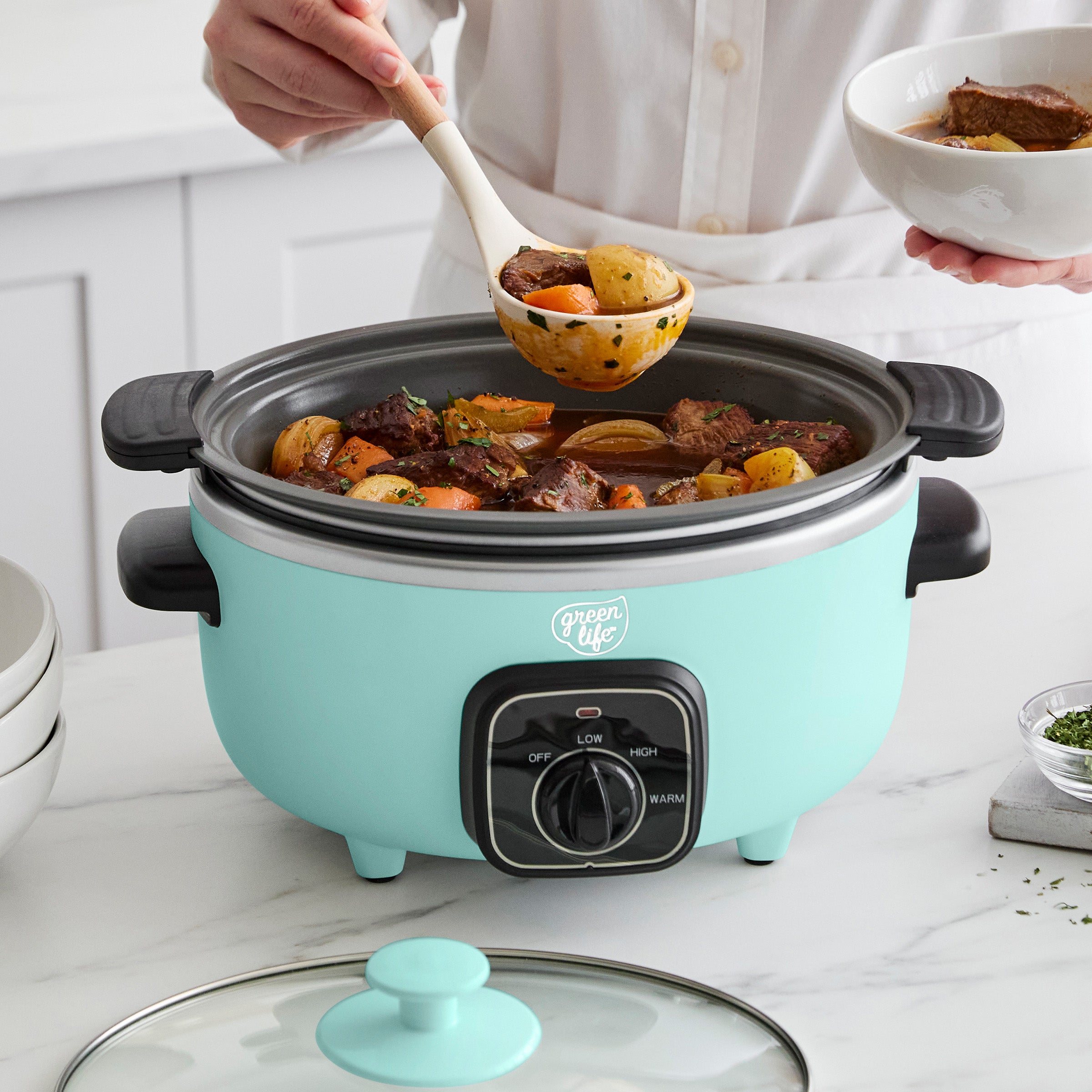 GreenLife Healthy 3.5-Quart Slow Cooker – Turquoise