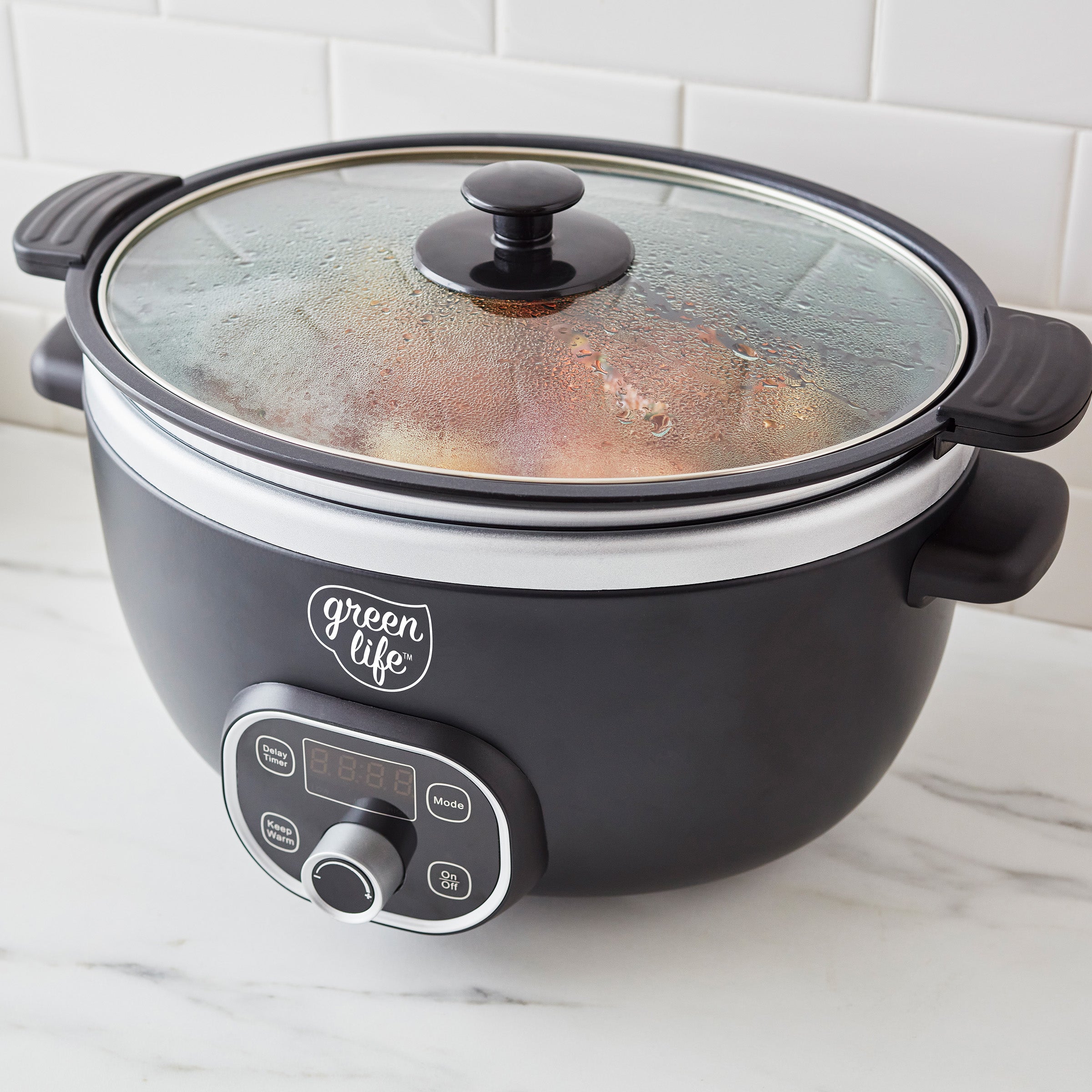 GreenLife Healthy 8-Quart Slow Cooker, Black