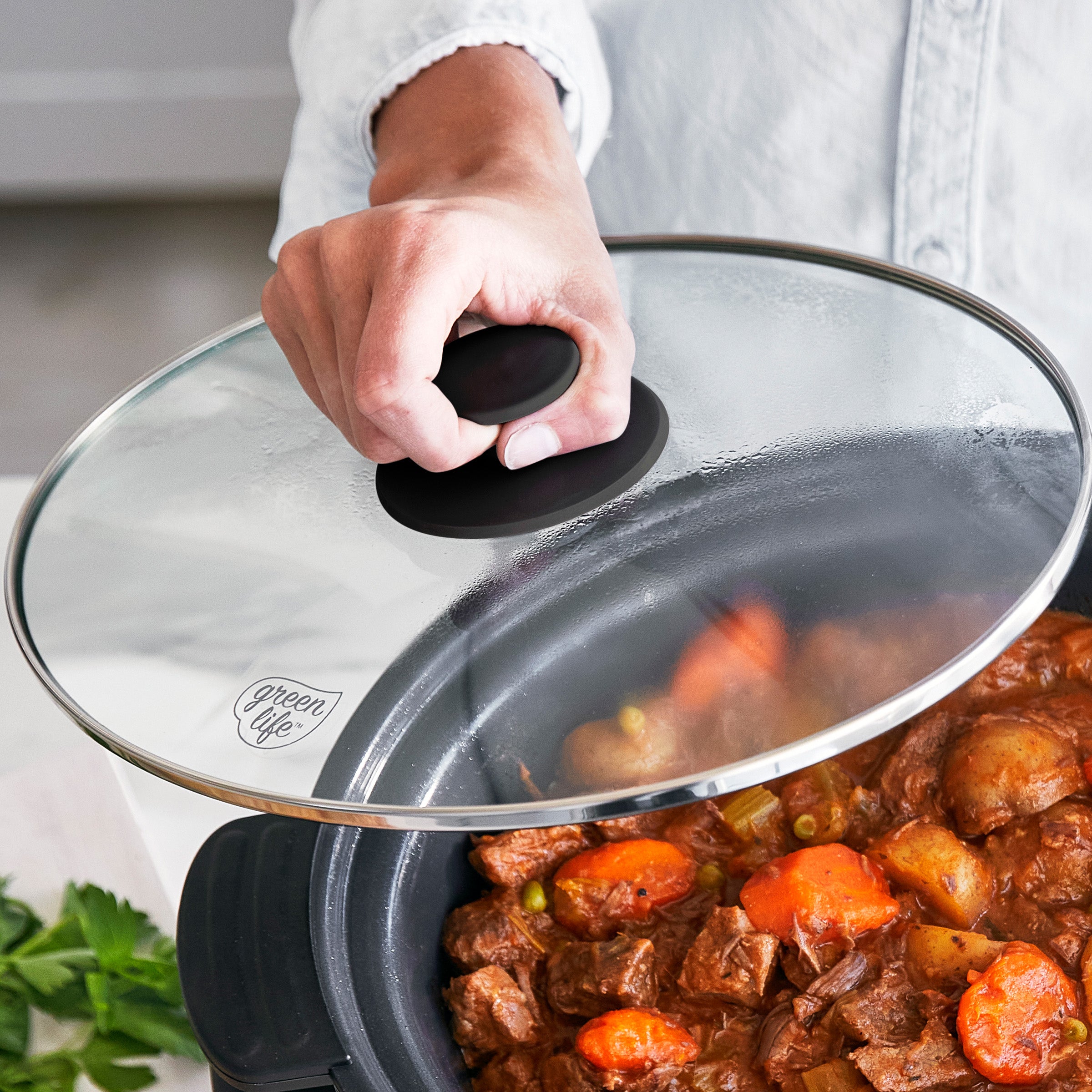 GreenLife Healthy 8-Quart Slow Cooker, Black