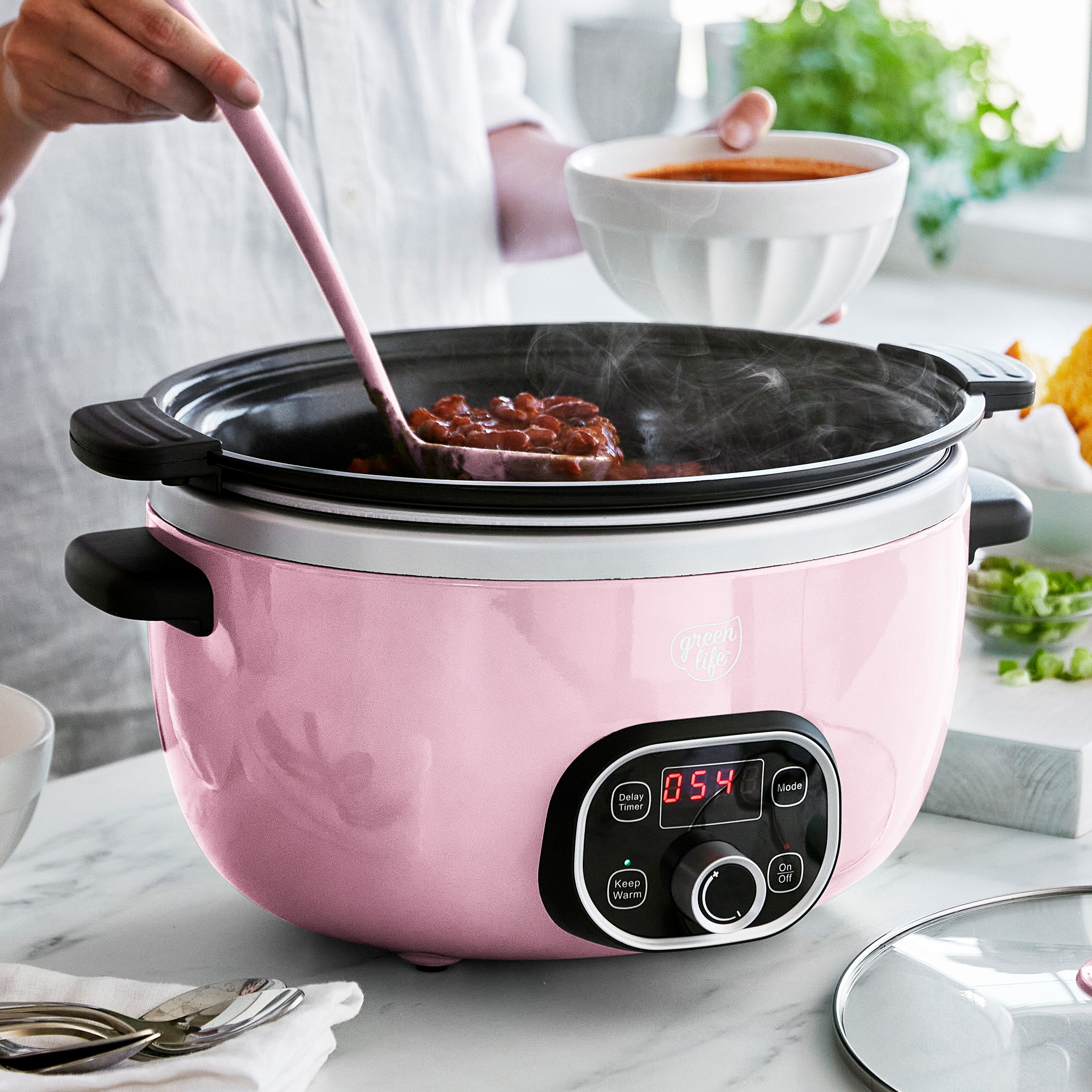 GreenLife Healthy 8-Quart Slow Cooker – Pink