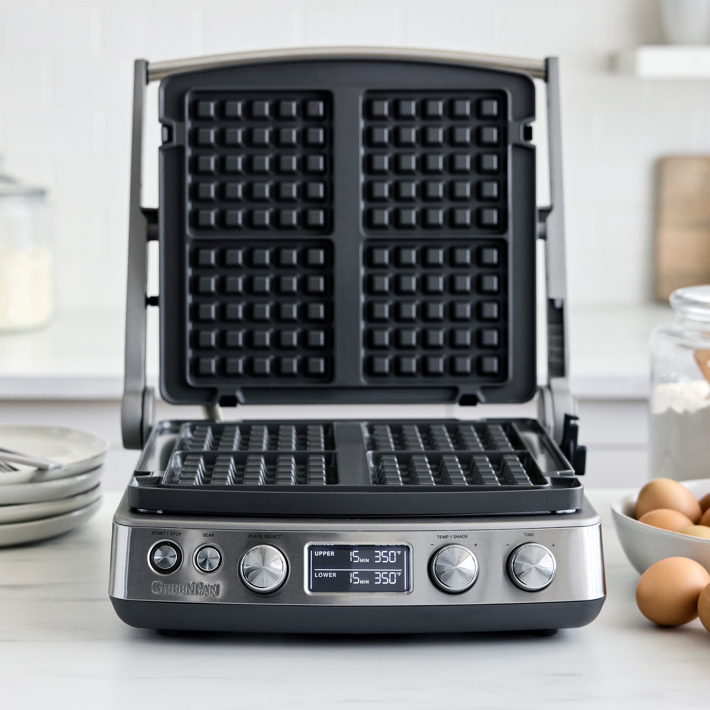 GreenPan Elite Multi Grill & Griddle Waffle Plates