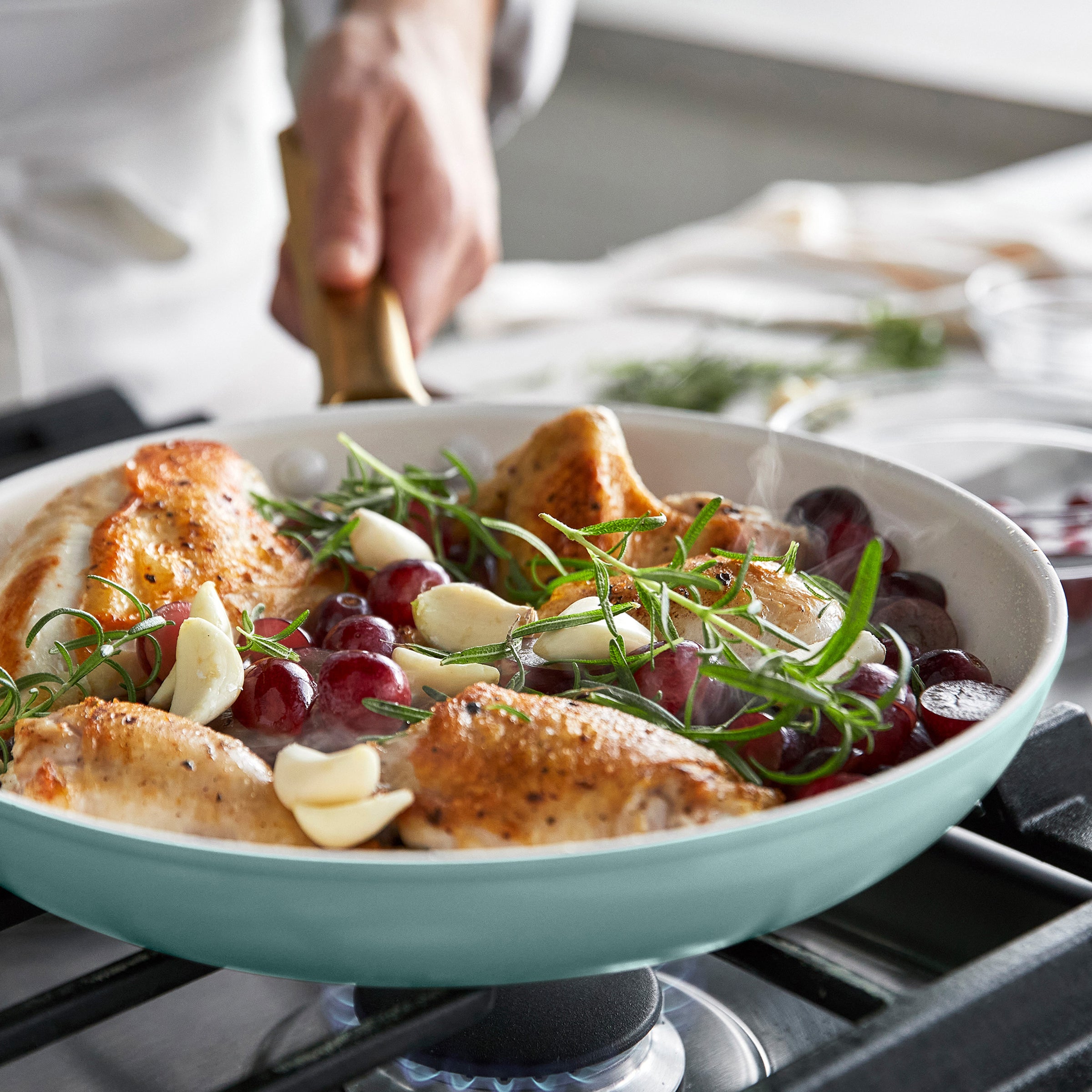 GreenPan Reserve Pro Ceramic Nonstick 11-Piece Cookware Set | Seaside