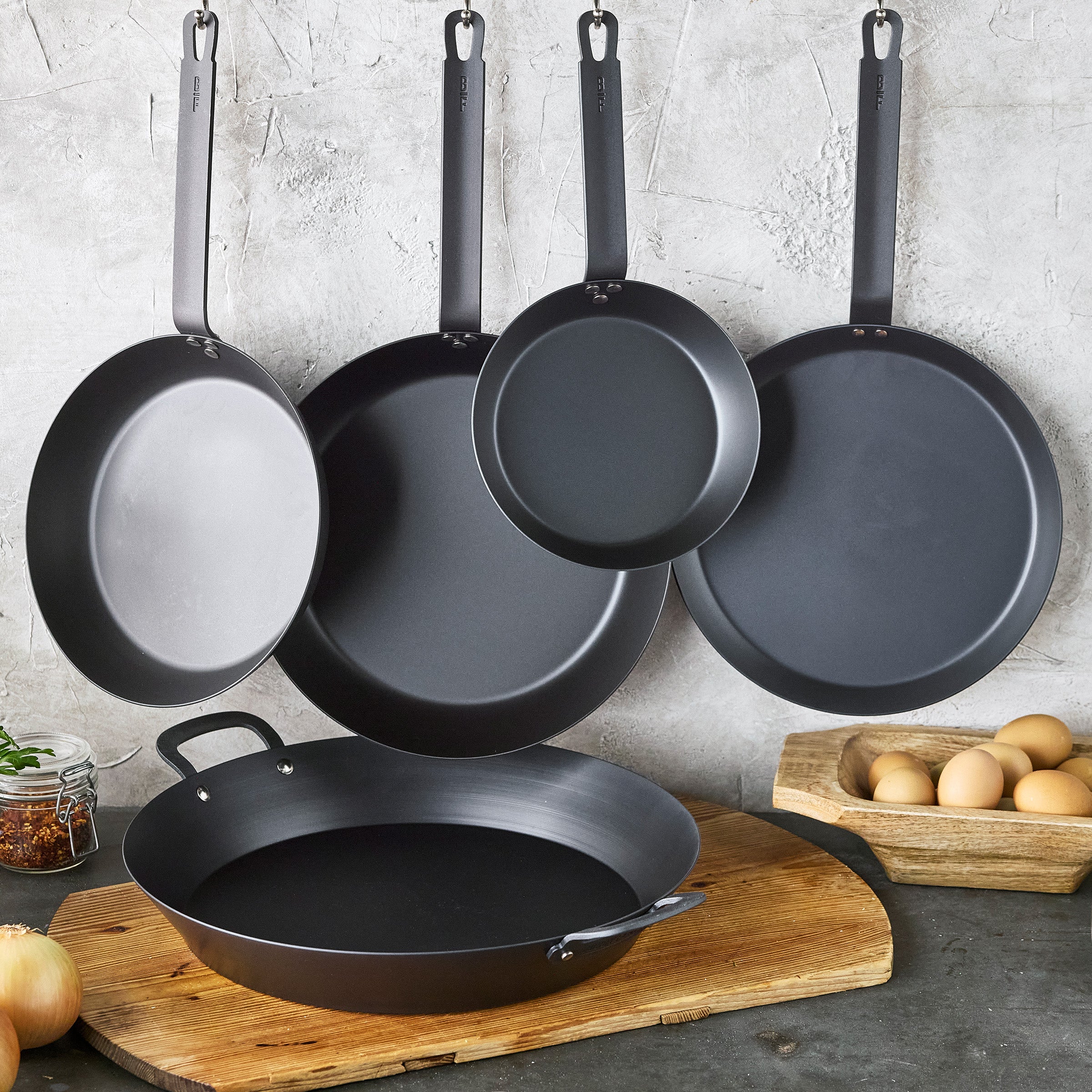 GreenPan Bobby Flay 5-Piece Carbon Steel Cookware Set with Cookbook