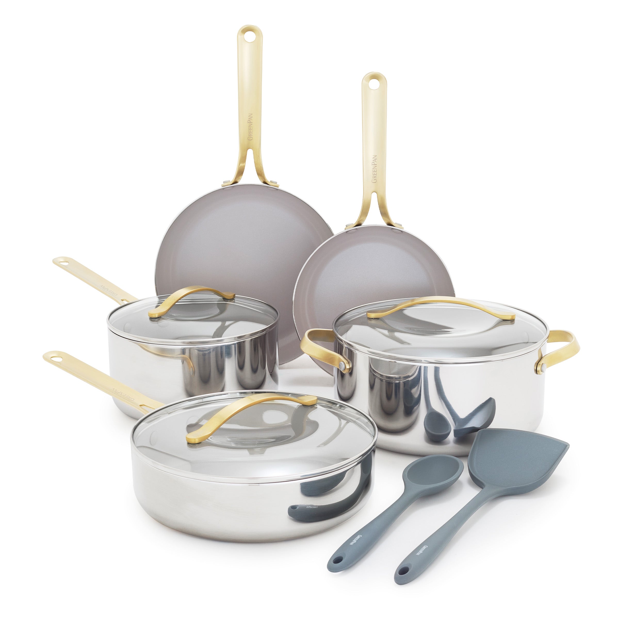 GreenPan Nova Gallery Stainless Steel 10-Piece Cookware Set