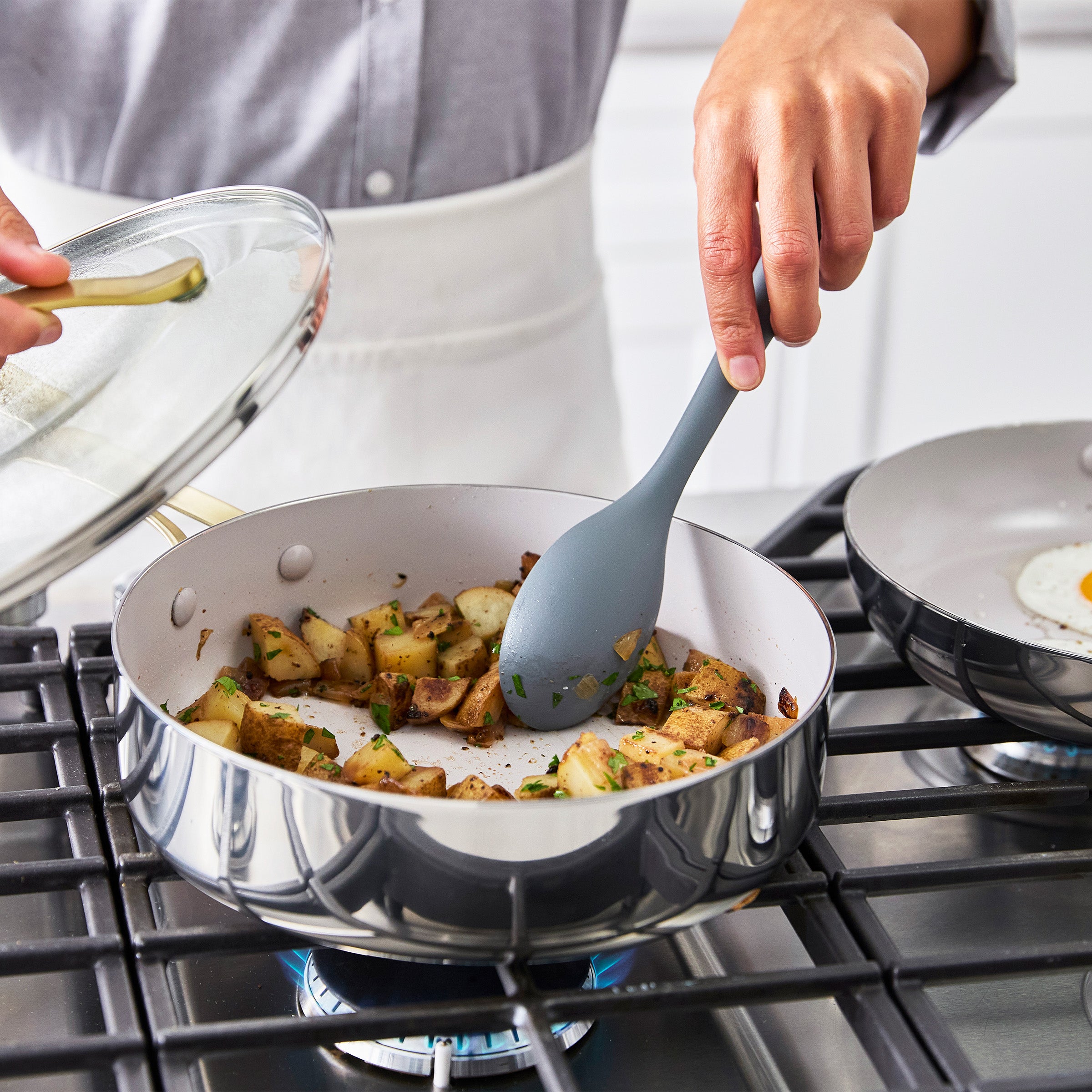 GreenPan Nova Gallery Stainless Steel 10-Piece Cookware Set