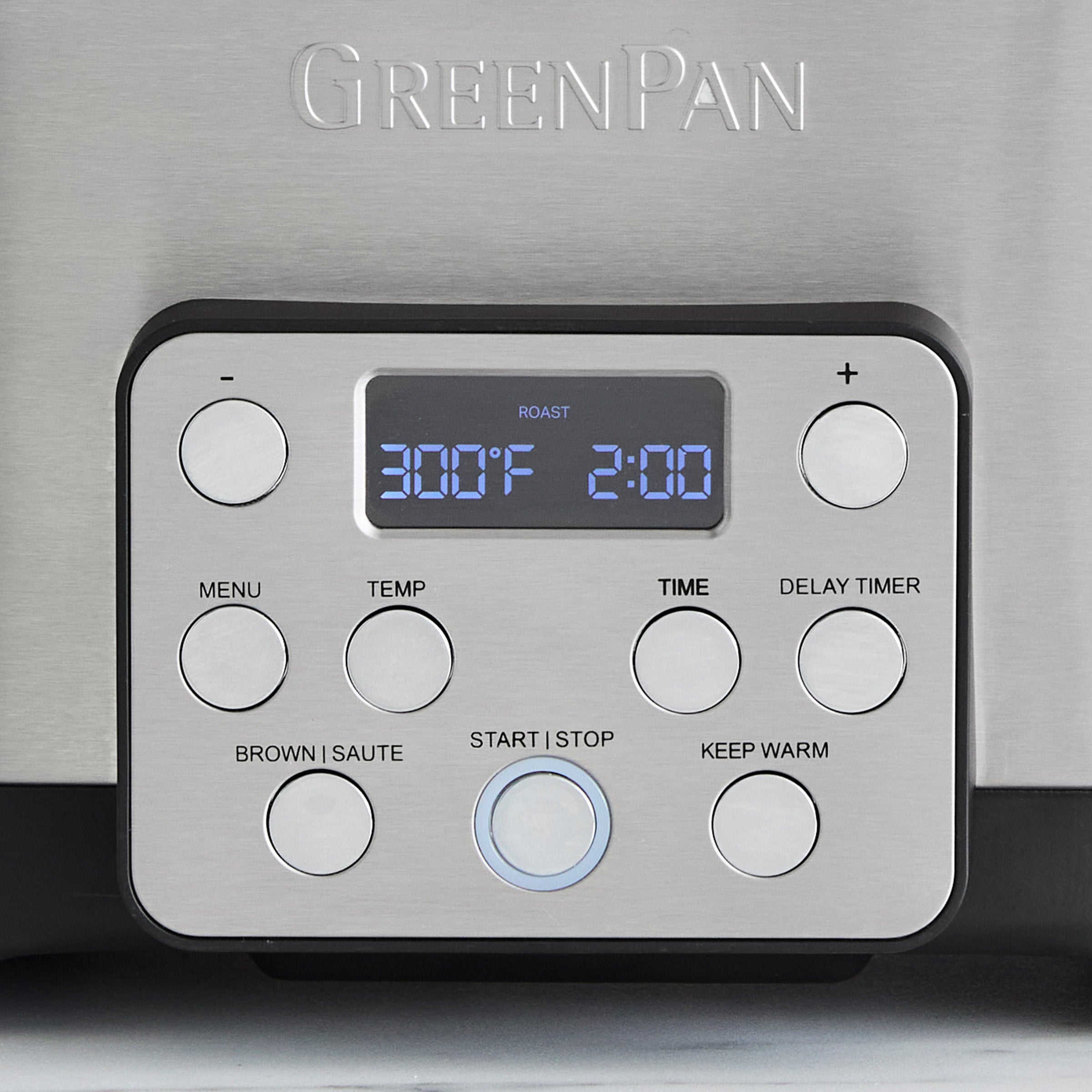 GreenPan 7-in-1 6-Quart Slow Cooker with In-Pot Browning | Stainless Steel