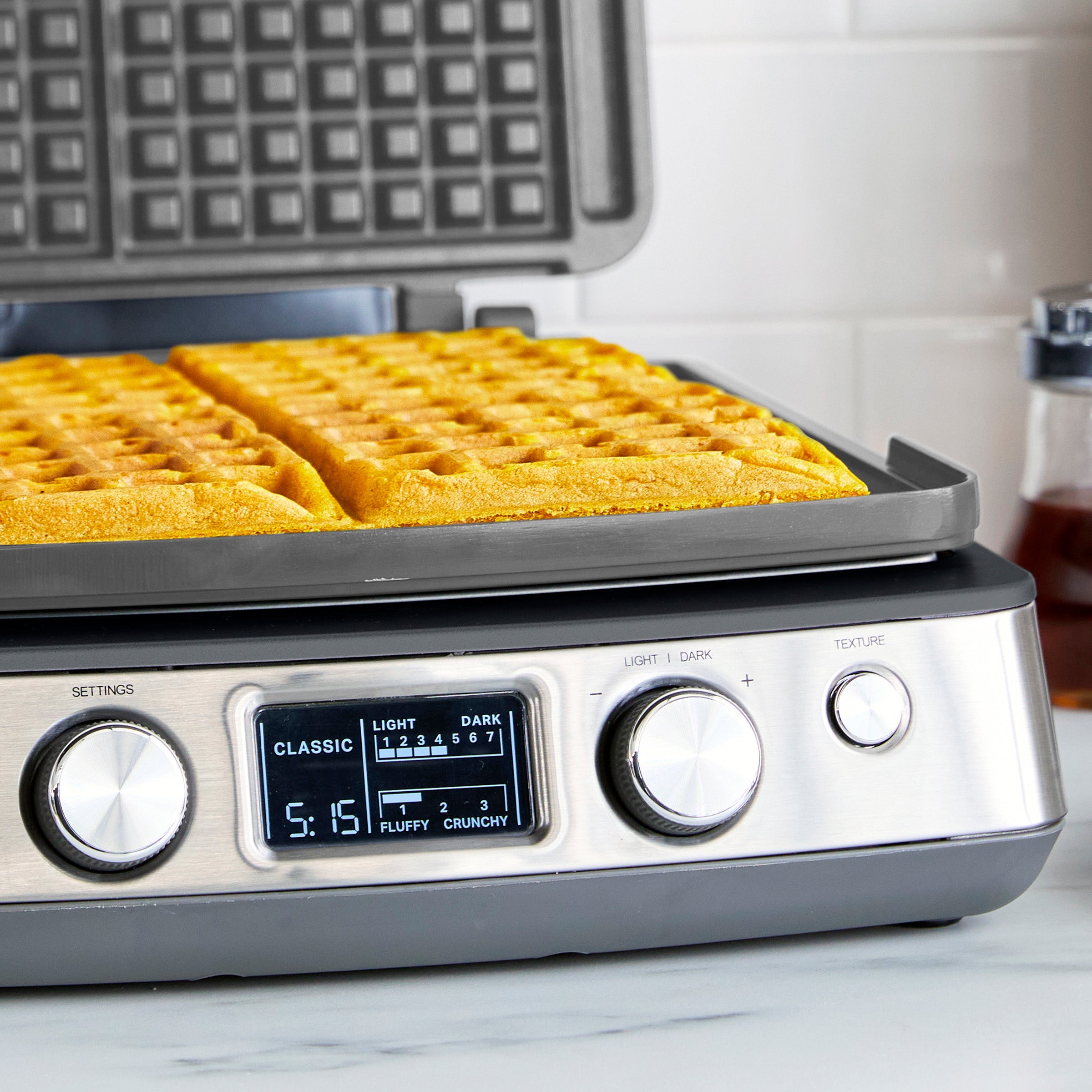 Elite Ceramic Nonstick 4-Square Waffle Maker - Graphite