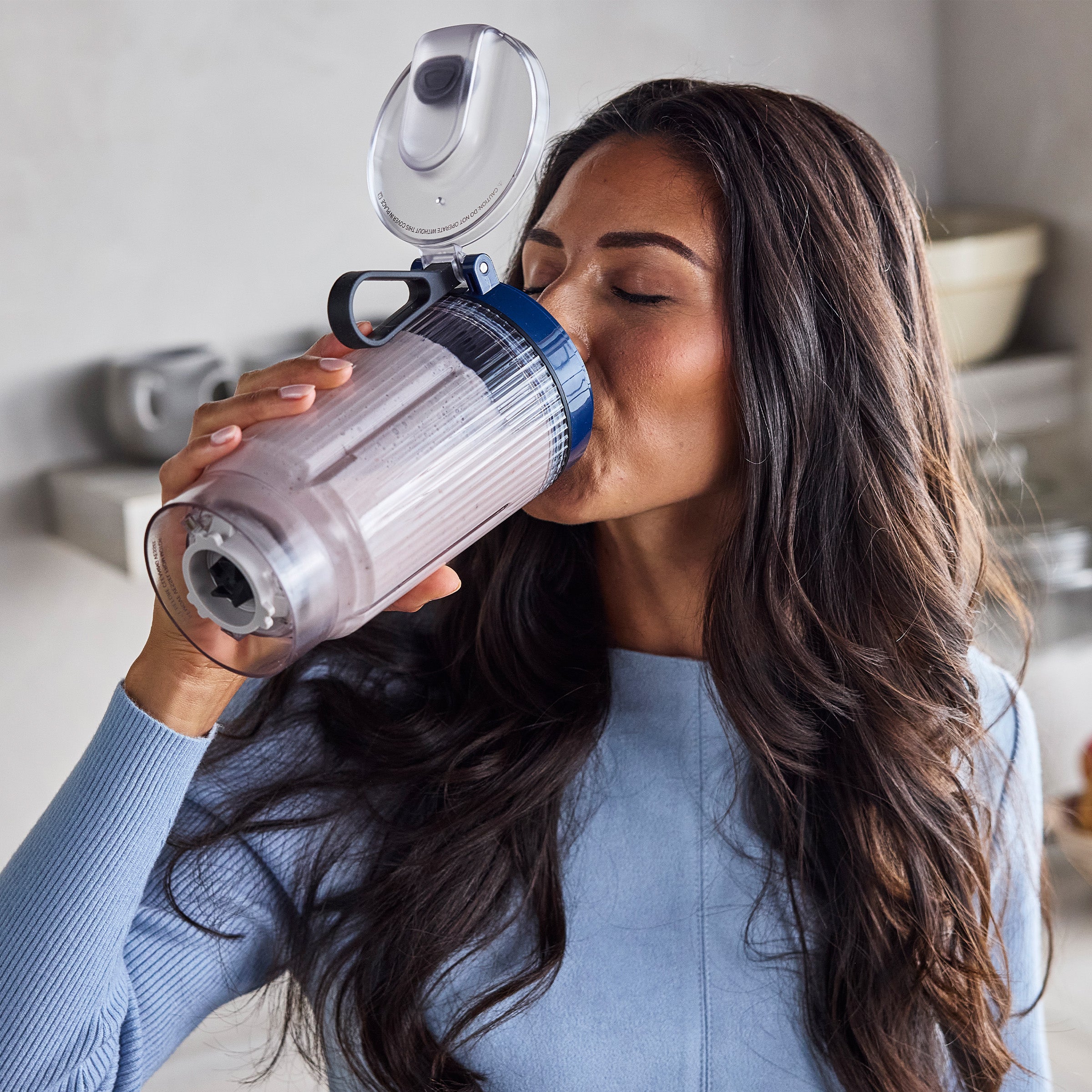 GreenPan Spin & Go Portable Blender – Blueberry