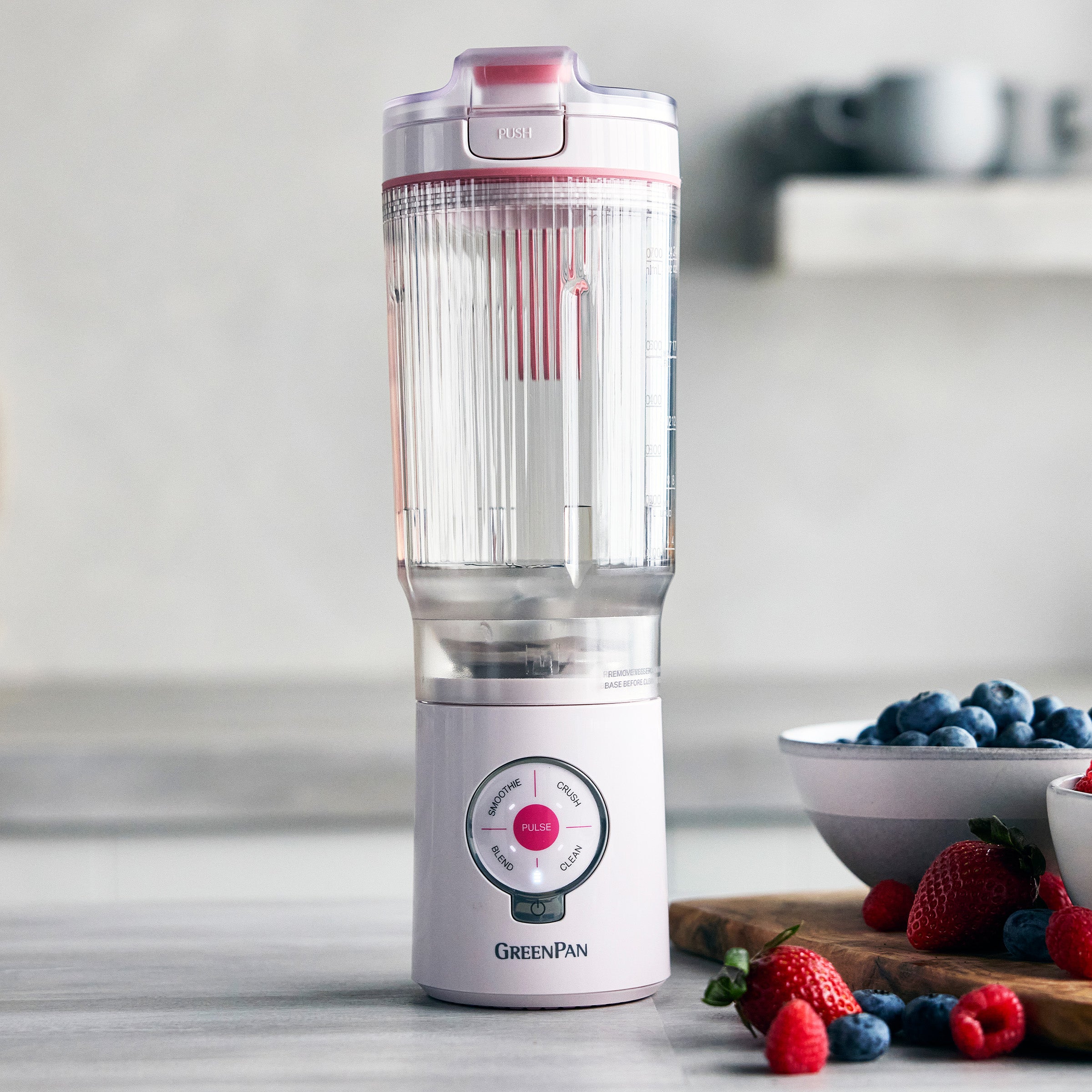 GreenPan Spin & Go Portable Blender | Strawberry