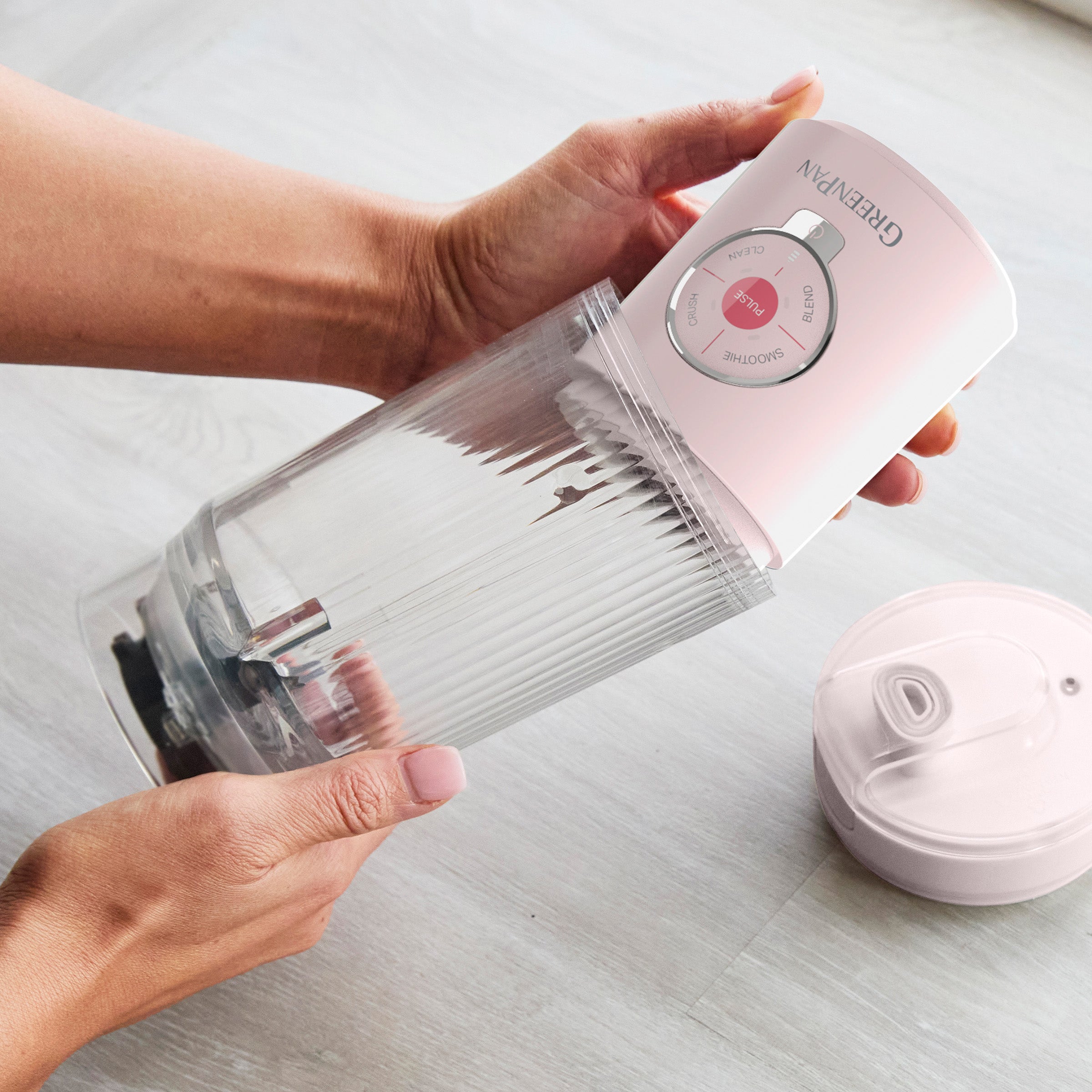 GreenPan Spin & Go Portable Blender | Strawberry
