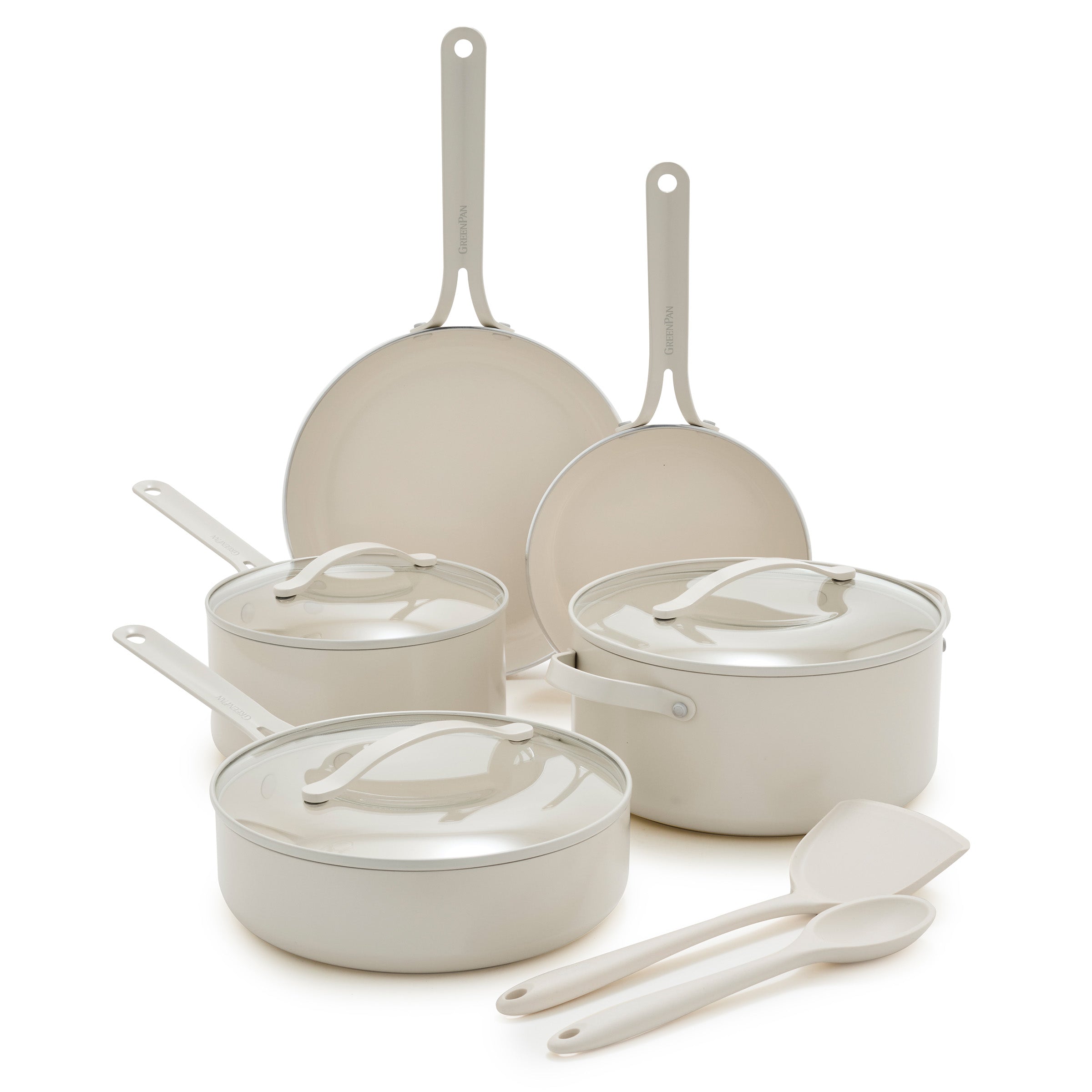 GreenPan Nova Gallery 10-Piece Ceramic Nonstick Cookware Set – Cream