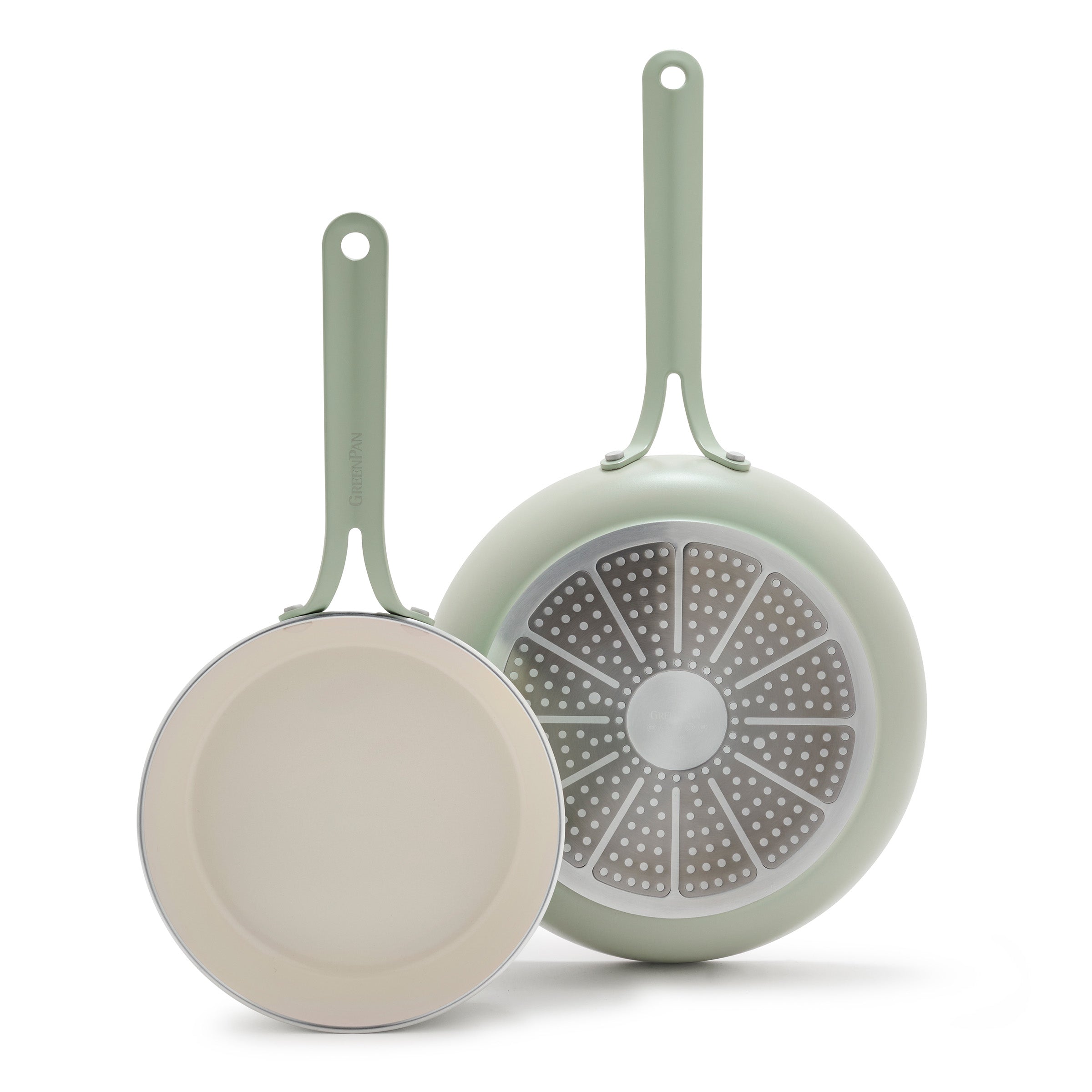 GreenPan Nova Gallery Ceramic Nonstick 8-inch and 10-inch Frypan Set | Pistachio