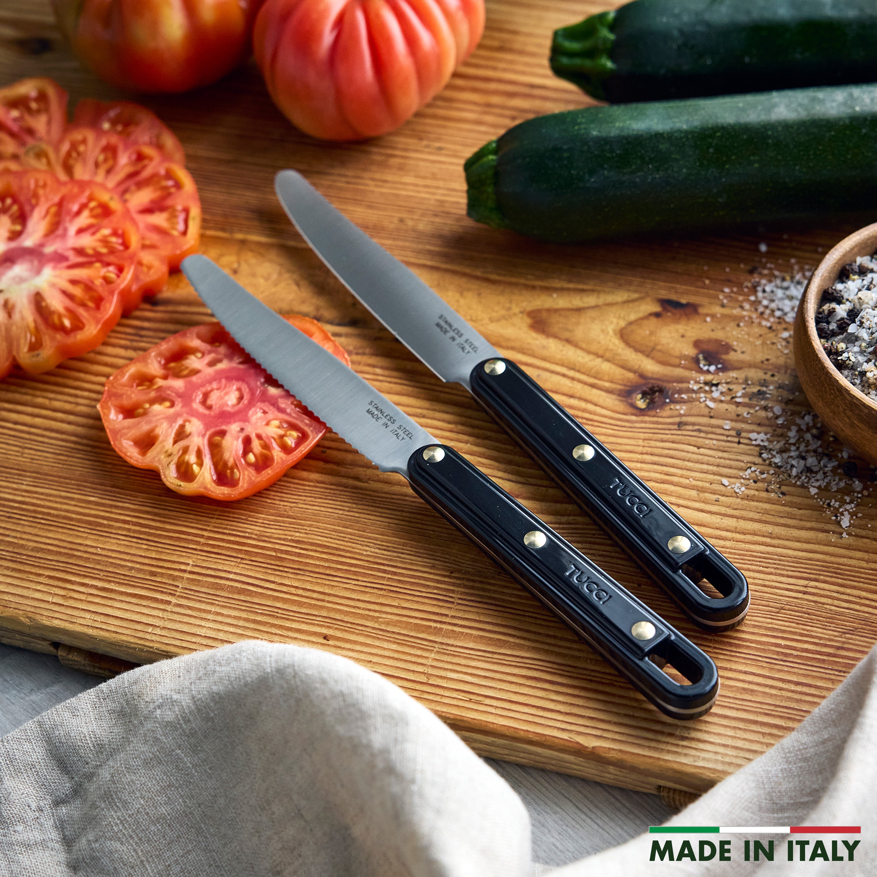 Stanley Tucci 2-Piece Prep Knife Set — Milano Black