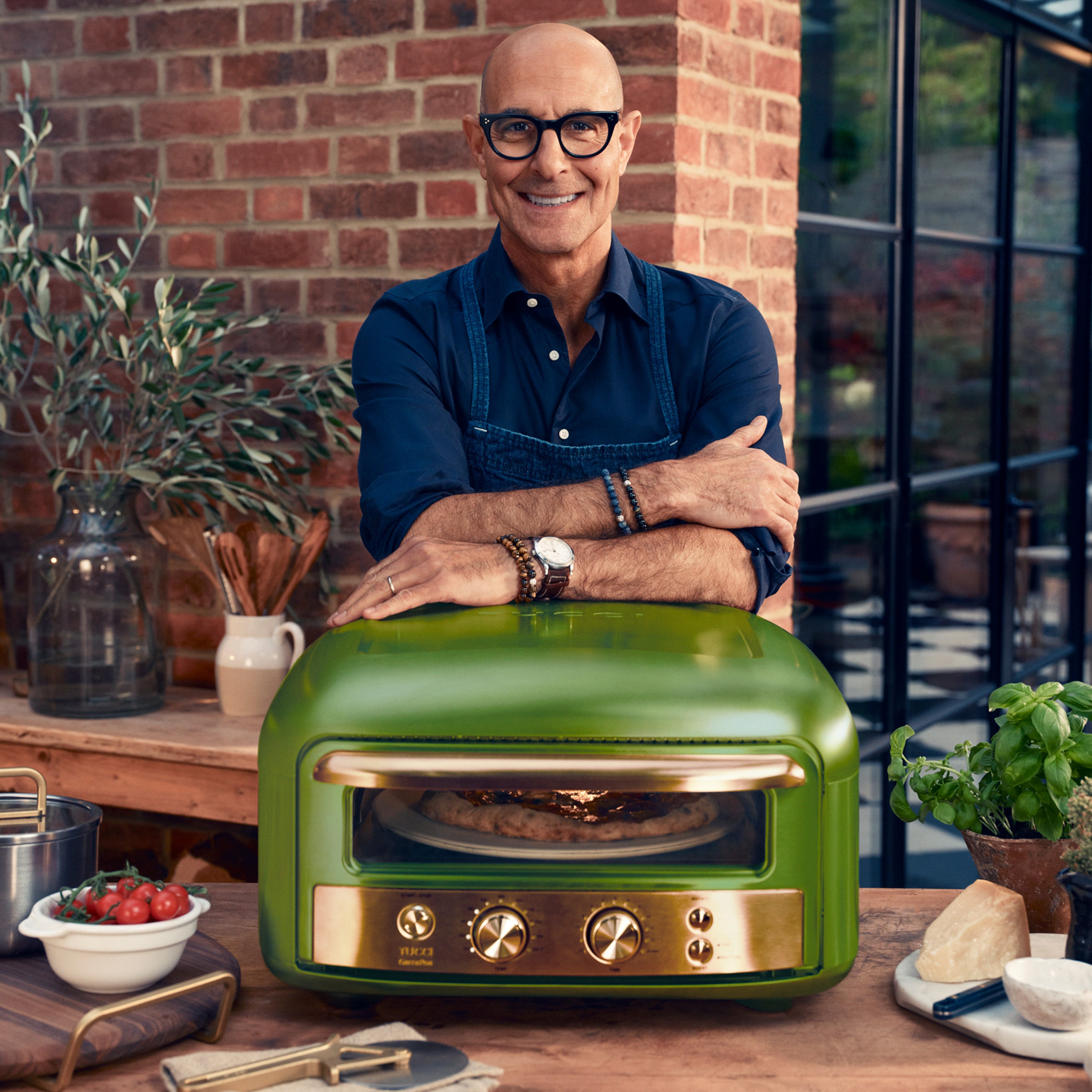 Stanley Tucci™ Indoor and Outdoor Pizza Oven – Tuscan Olive