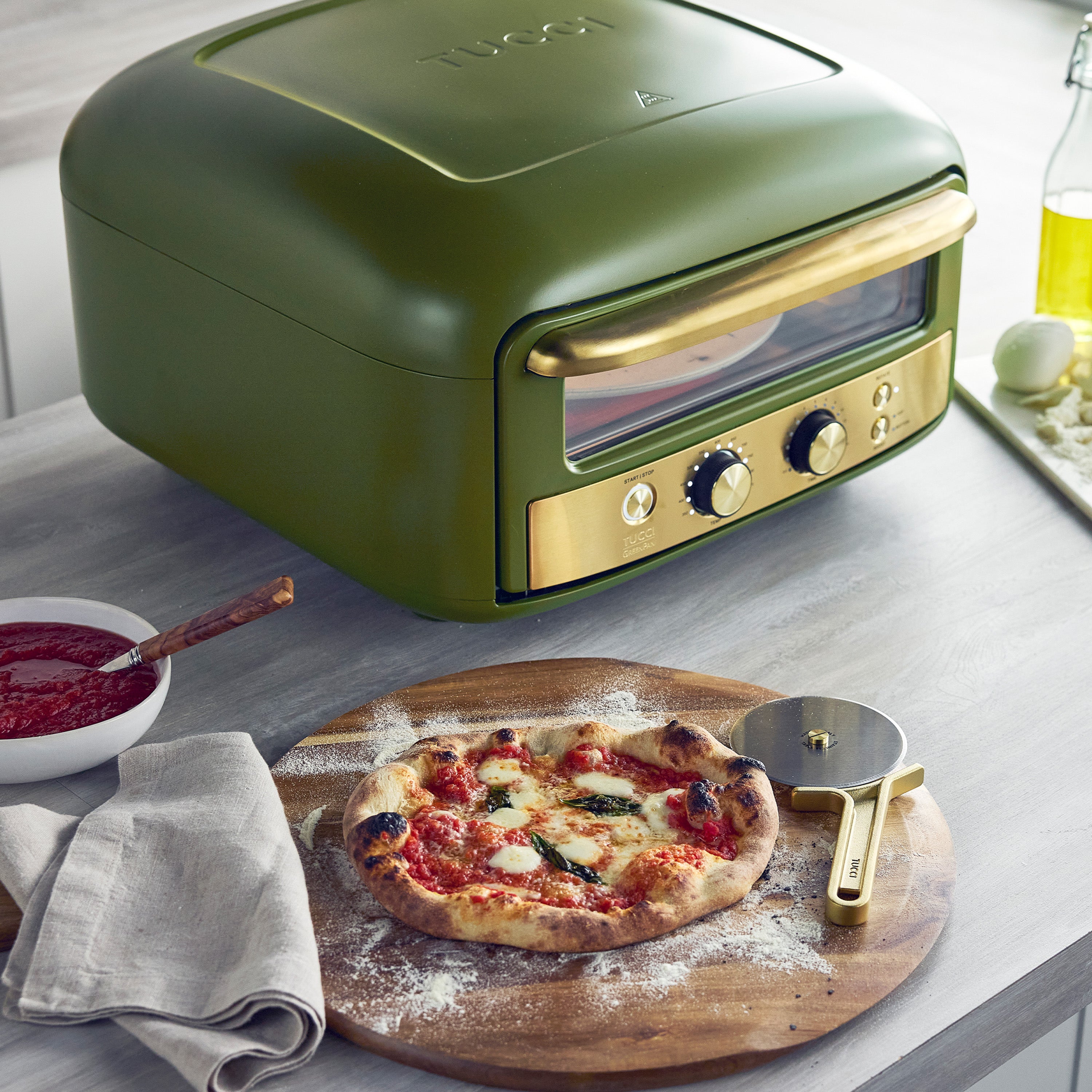 Stanley Tucci™ Indoor and Outdoor Pizza Oven – Tuscan Olive