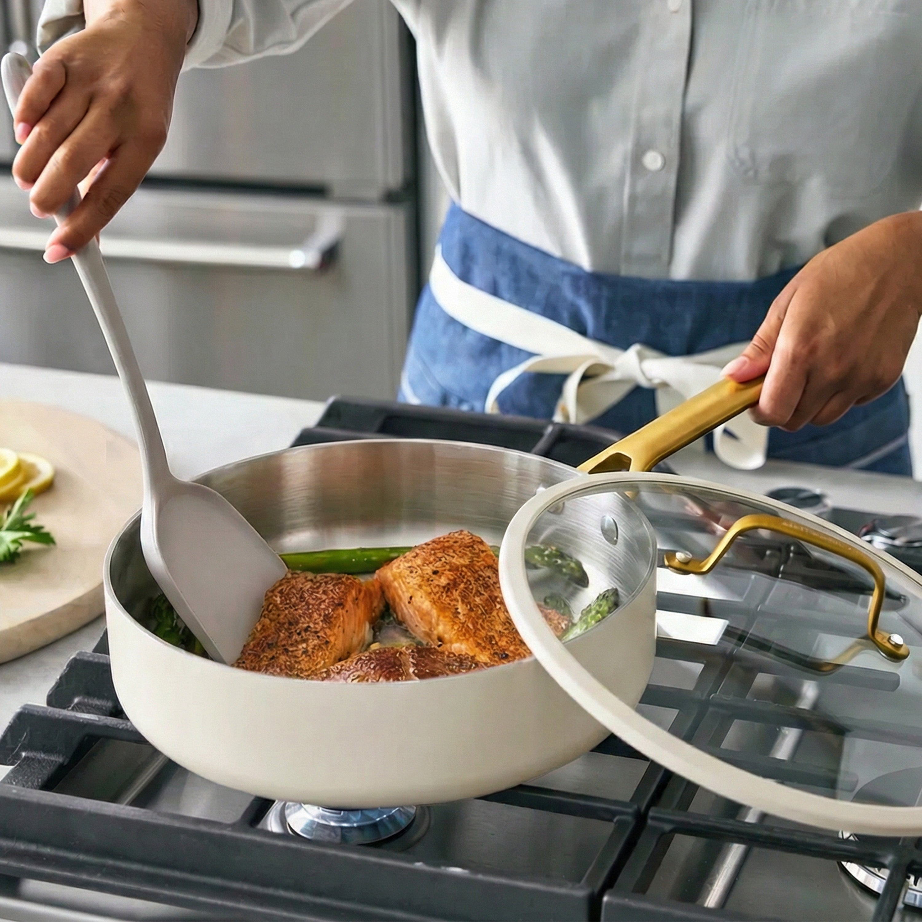 GreenPan Reserve Pro 20-Piece Cookware & Bakeware Set | Cream
