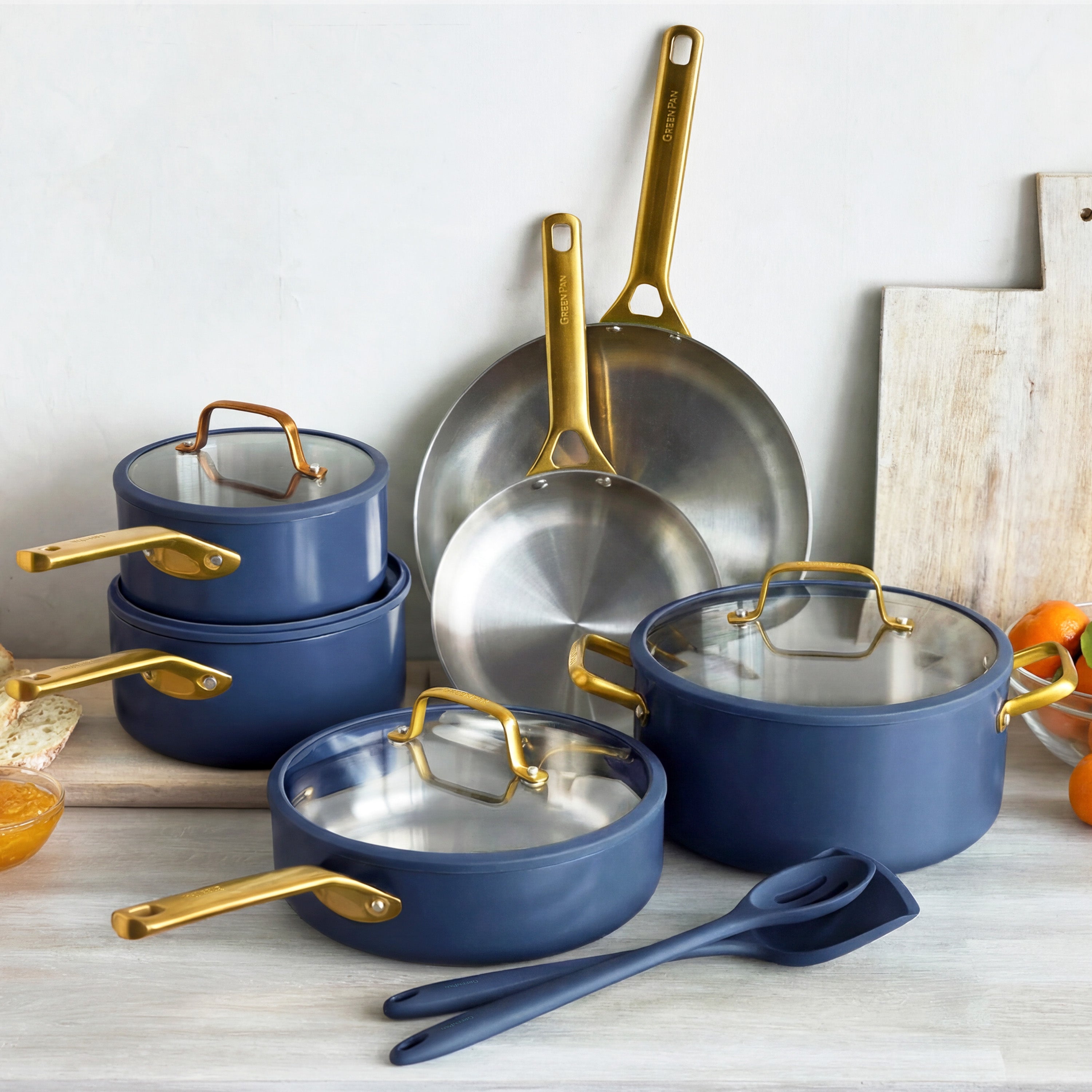 GreenPan Reserve Pro 12-Piece Stainless Steel Cookware Set – Twilight