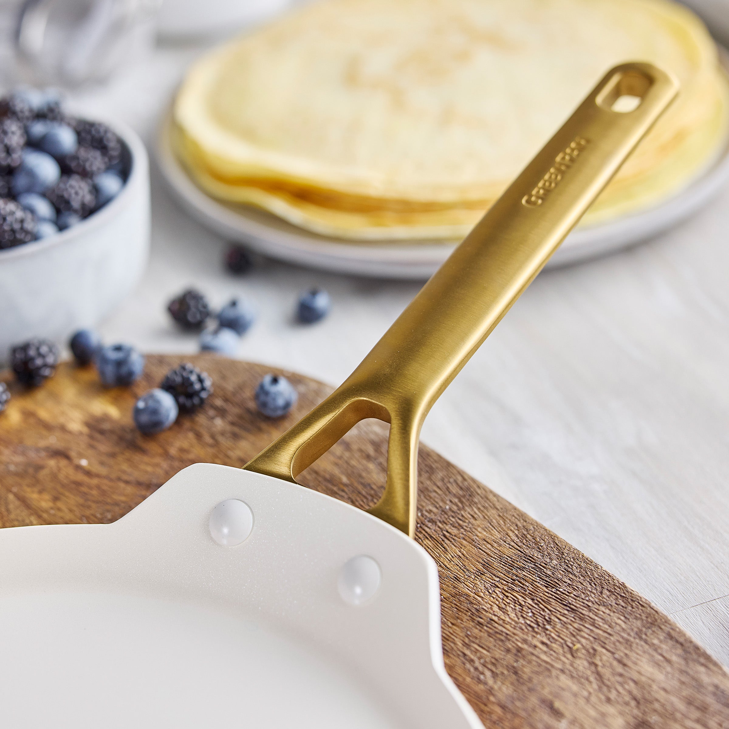 GreenPan Reserve Pro Ceramic Nonstick 10" Crepe Pan | Cream