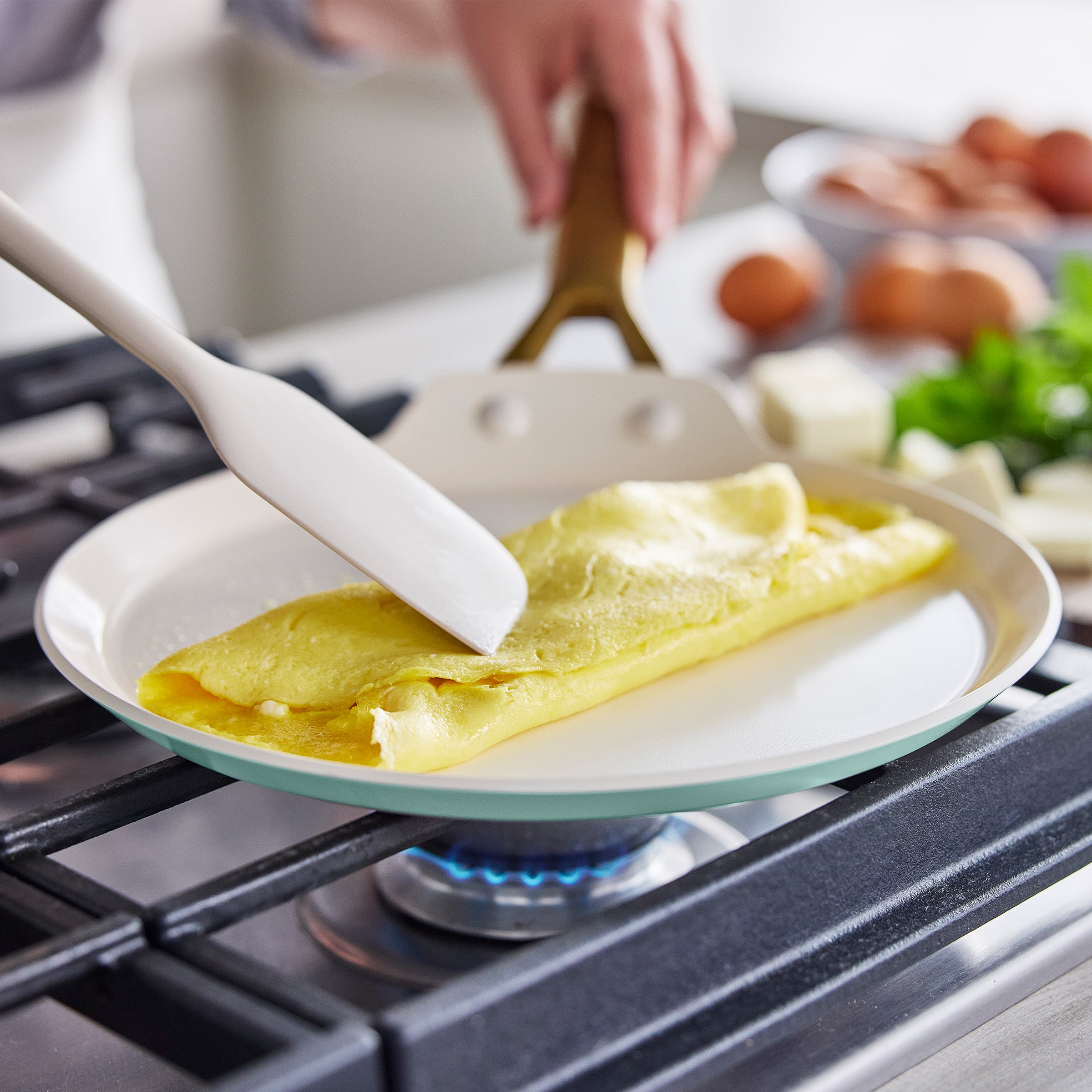 GreenPan Reserve Pro Ceramic Nonstick 10" Crepe Pan — Seaside