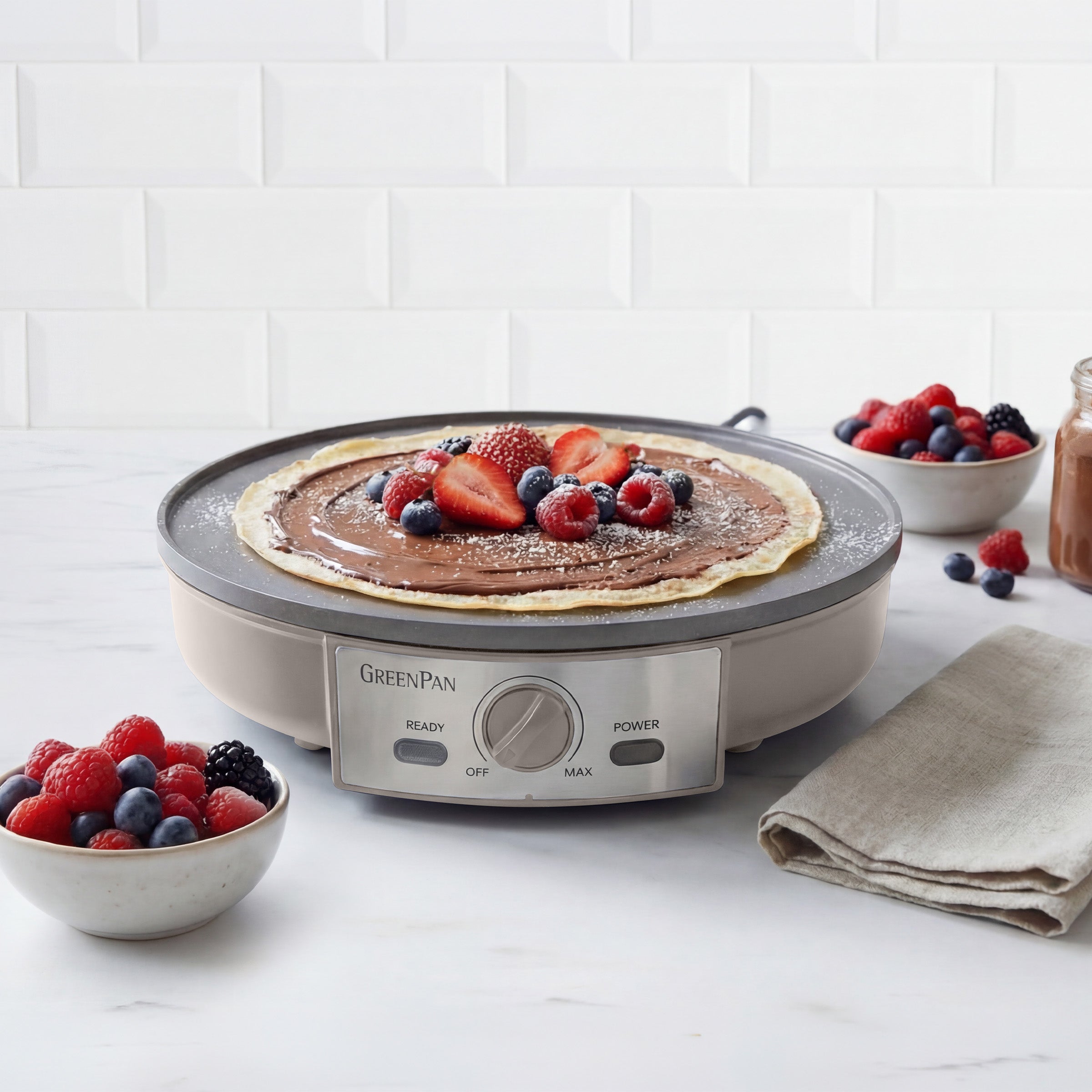 GreenPan Advanced Crepe Maker, Clay