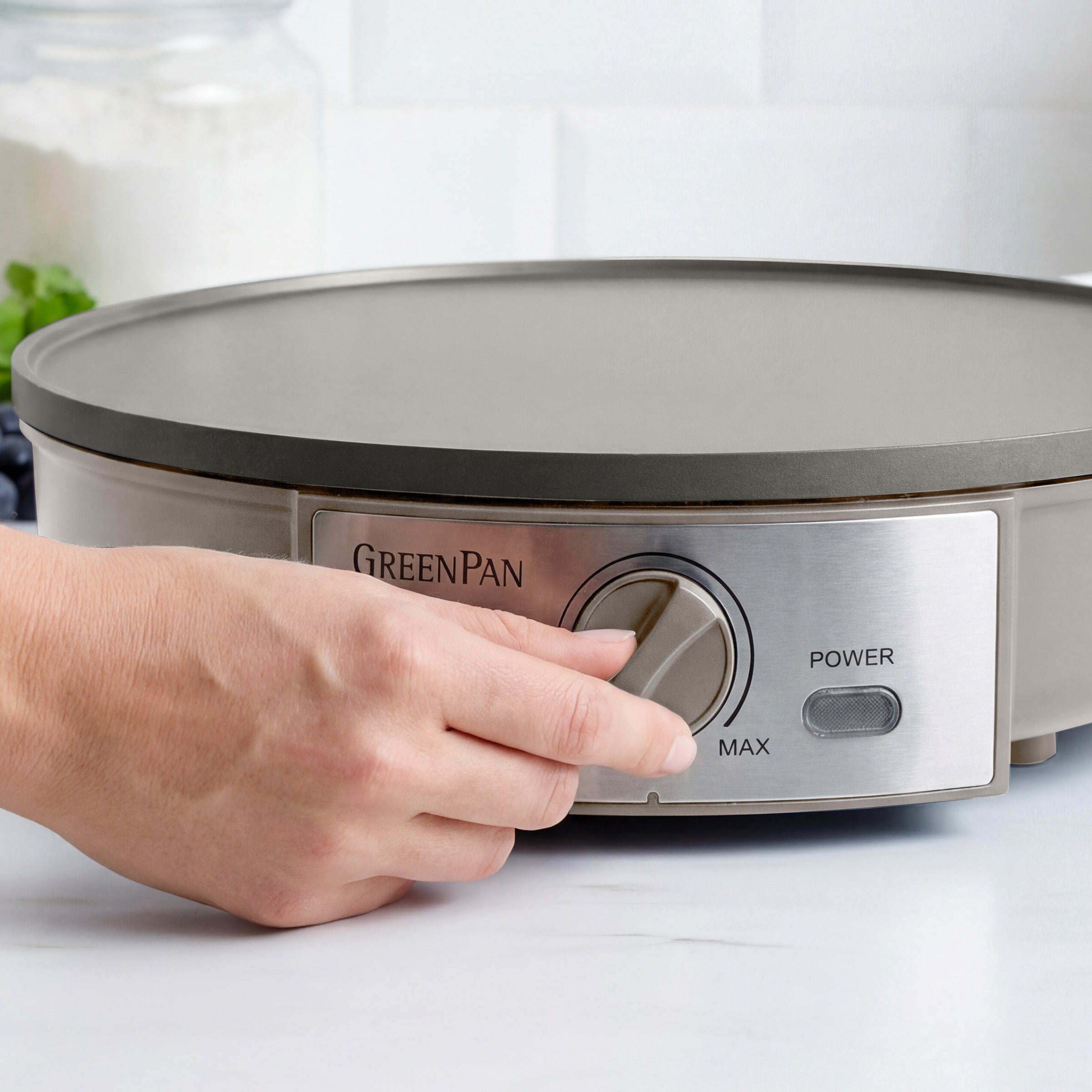 GreenPan Advanced Crepe Maker, Clay