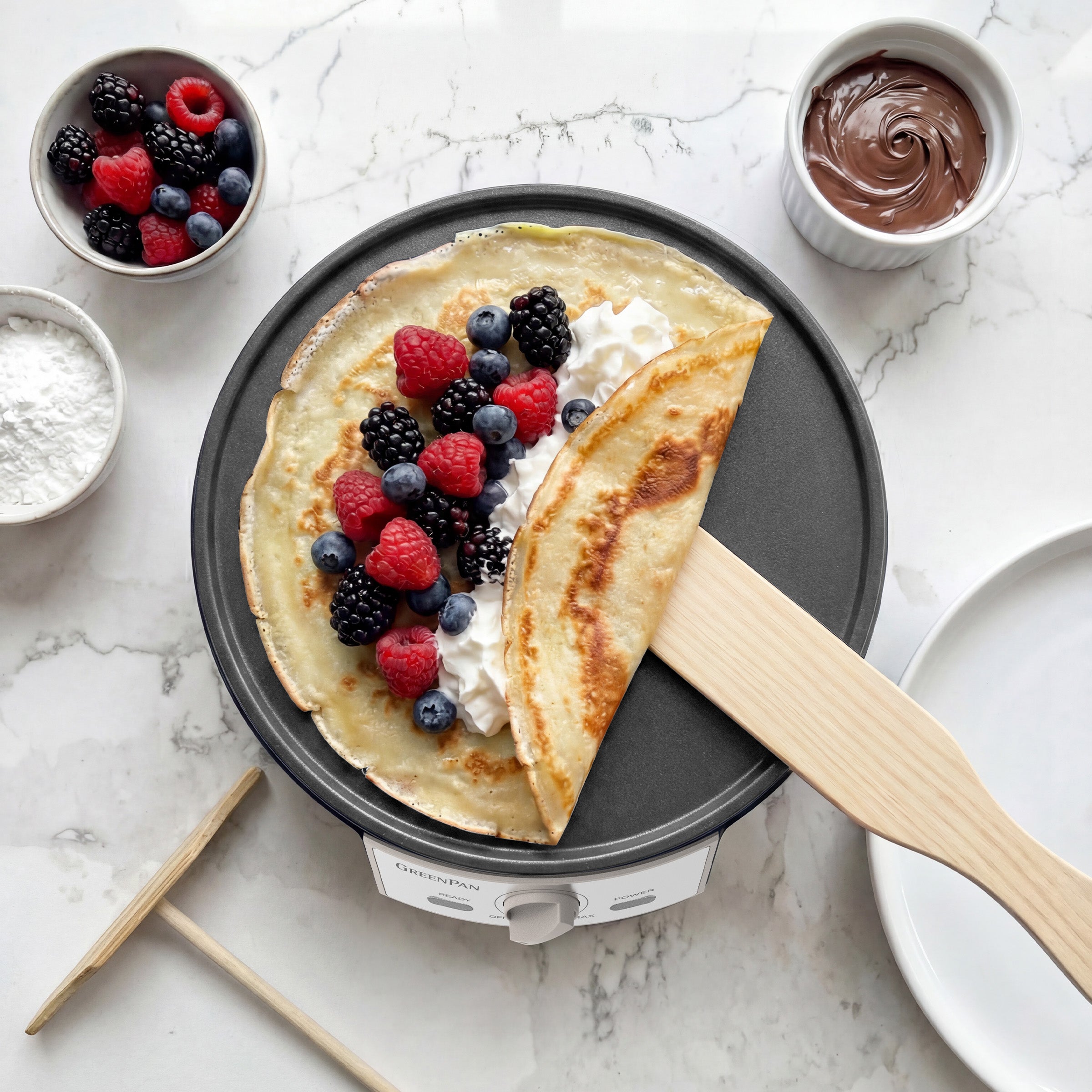 GreenPan Advanced Crepe Maker, Clay