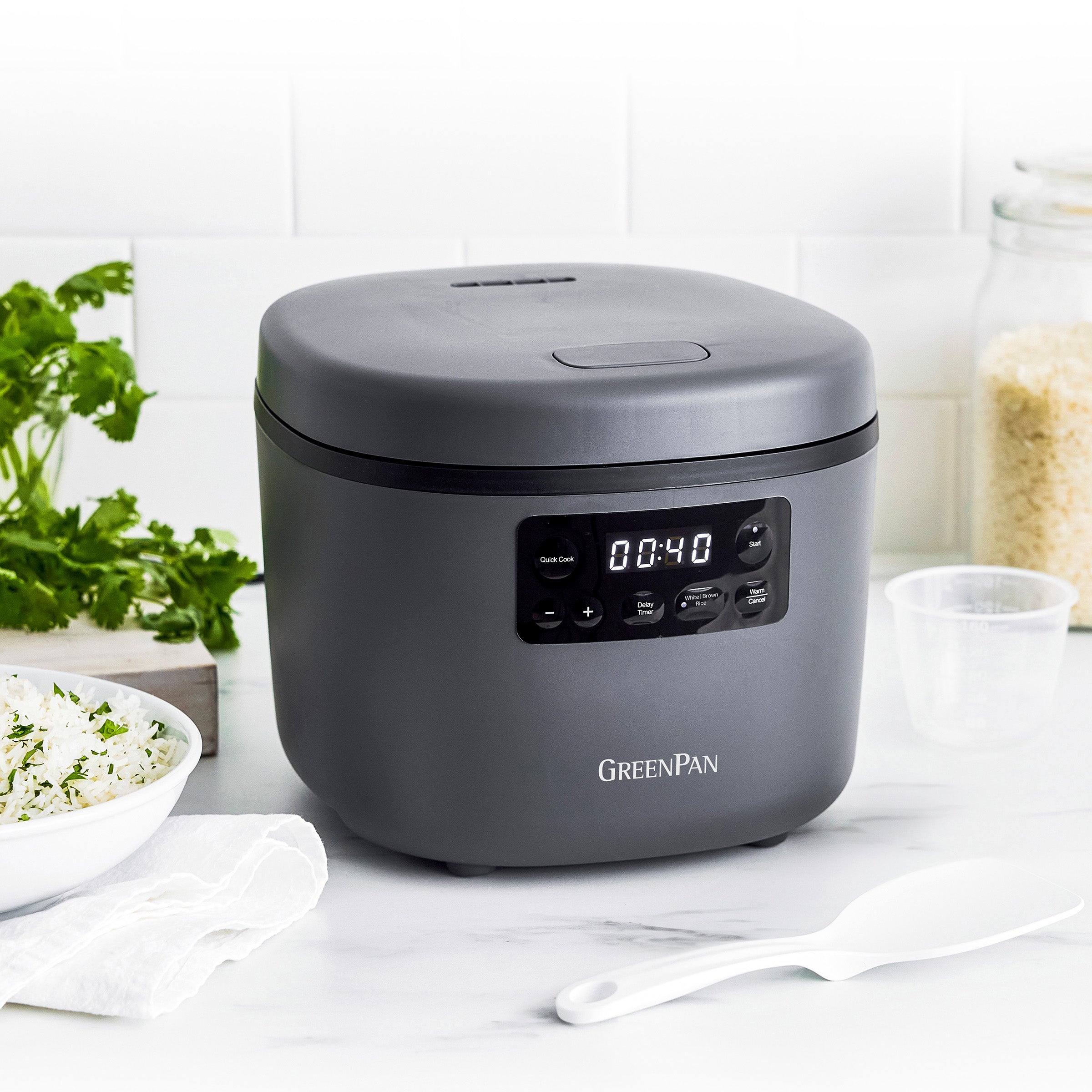 GreenPan Advanced 8-Cup Rice Cooker — Graphite
