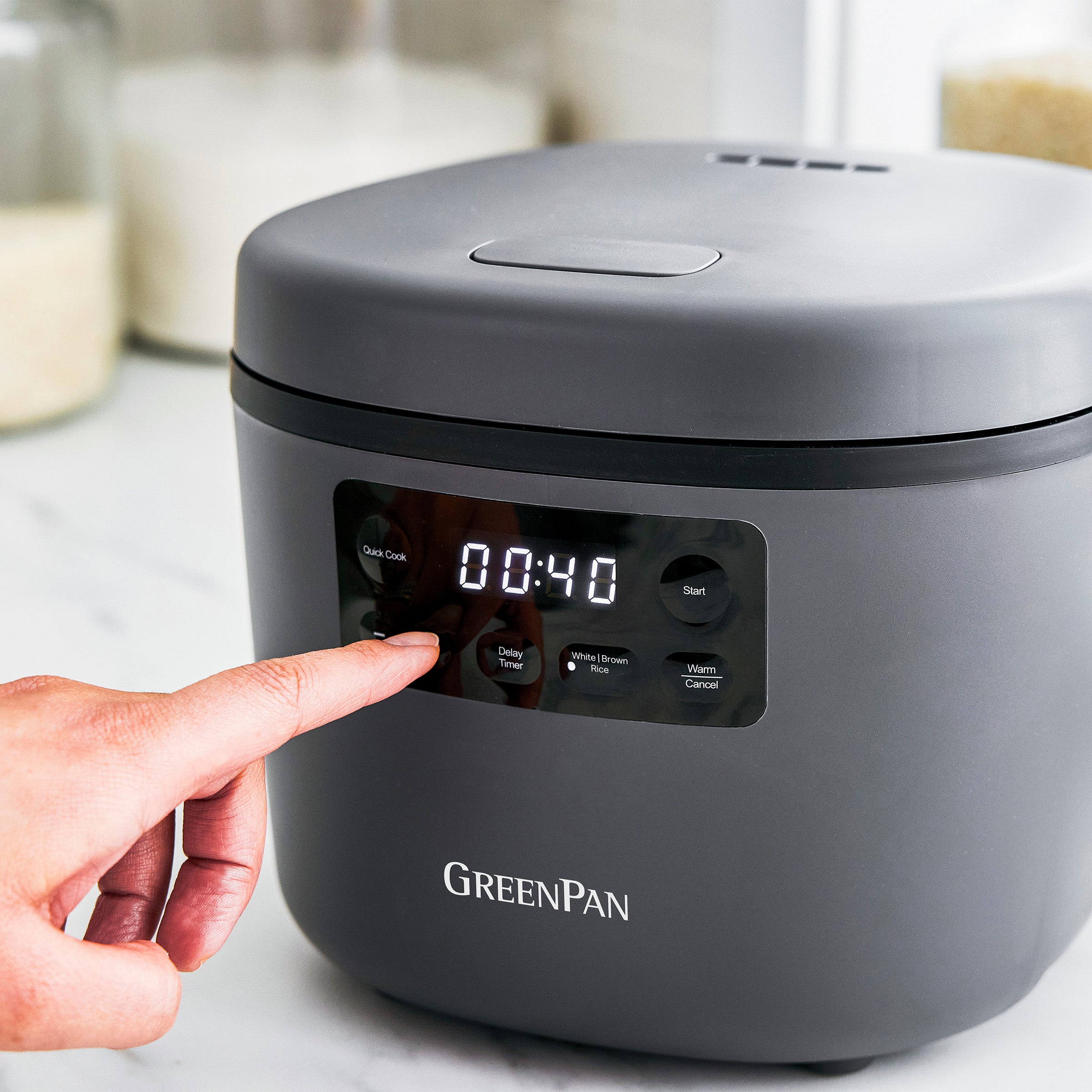 GreenPan Advanced 8-Cup Rice Cooker — Graphite