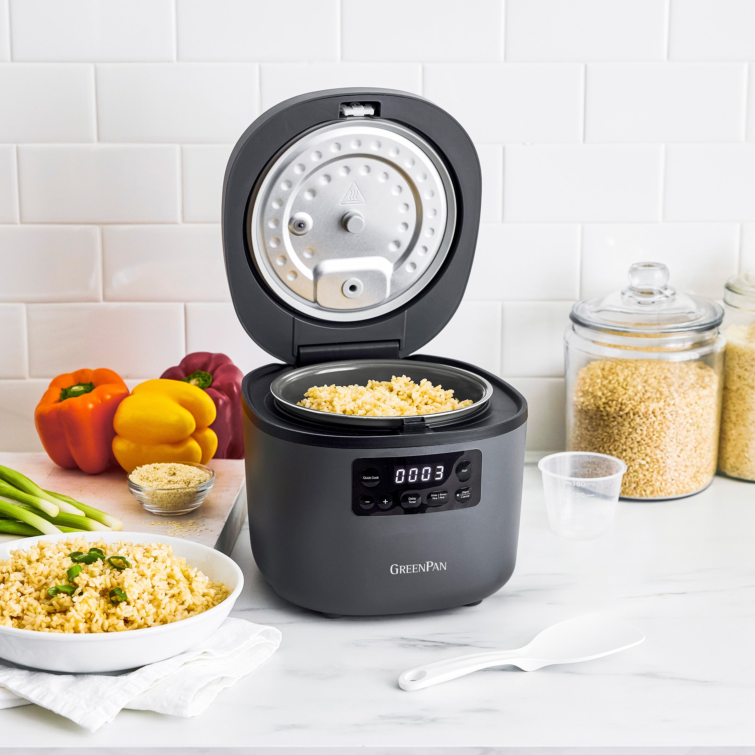GreenPan Advanced 8-Cup Rice Cooker — Graphite