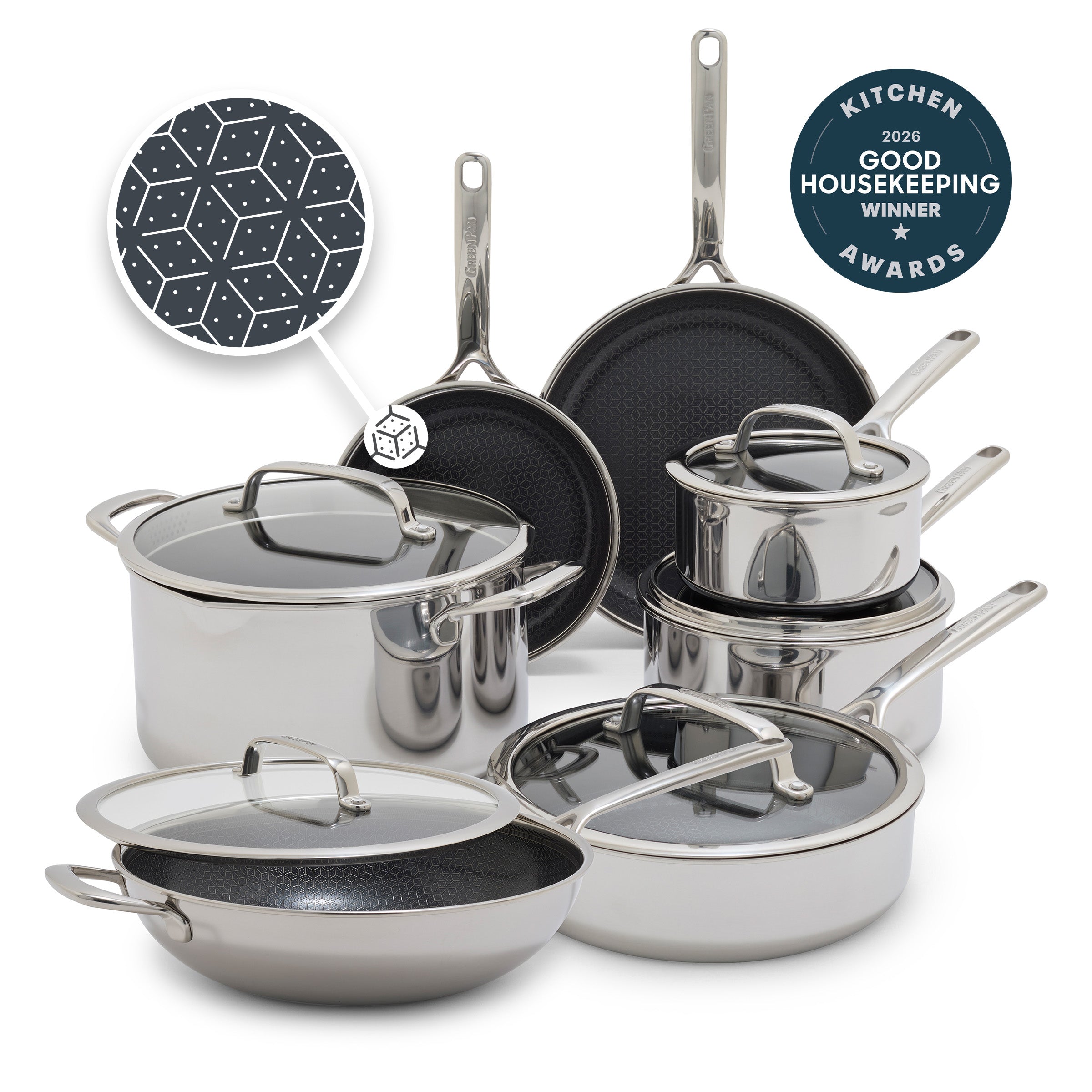 GreenPan Spectra Thermobond Hybrid 12-Piece Cookware Set